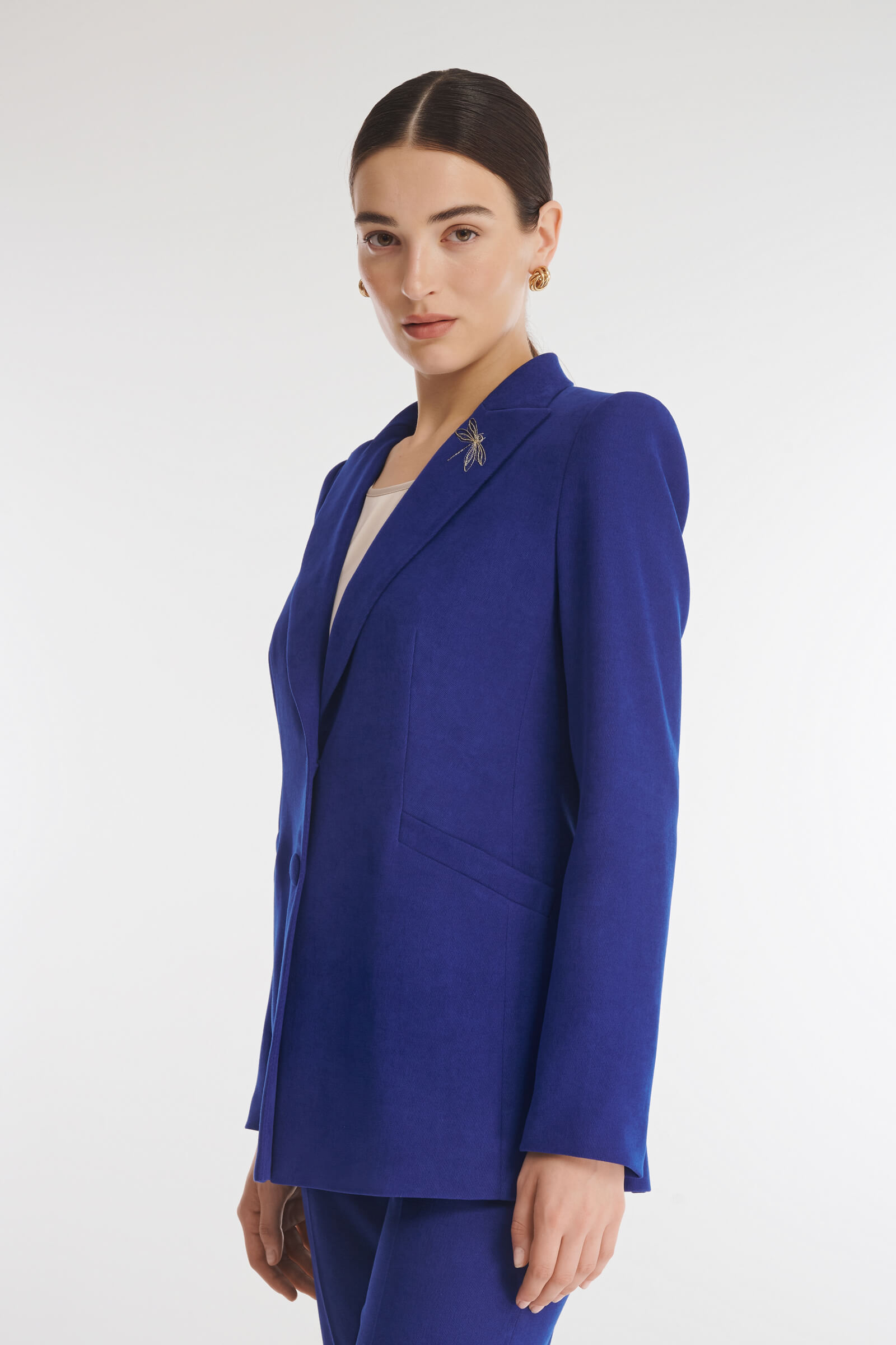 Однобортный пиджак с вышивкой Бренд Caterina Leman