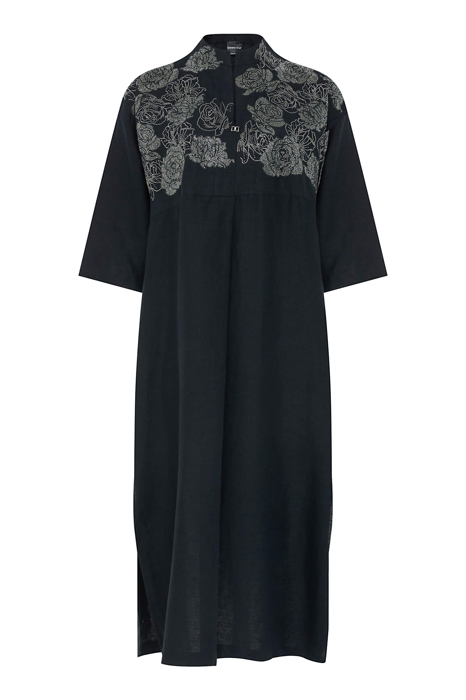 Льняное платье со стразами Бренд Daniela Drei