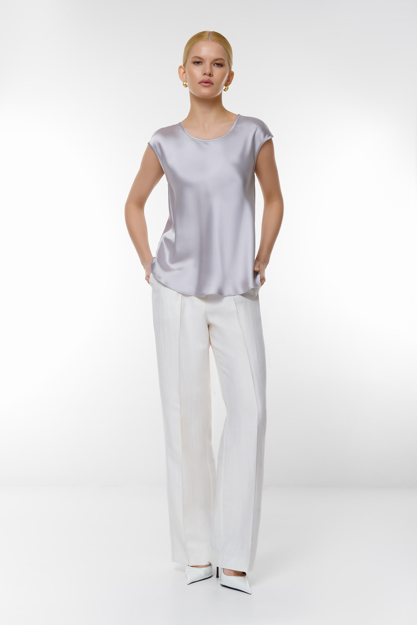 Топ из атласа Бренд Caterina Leman