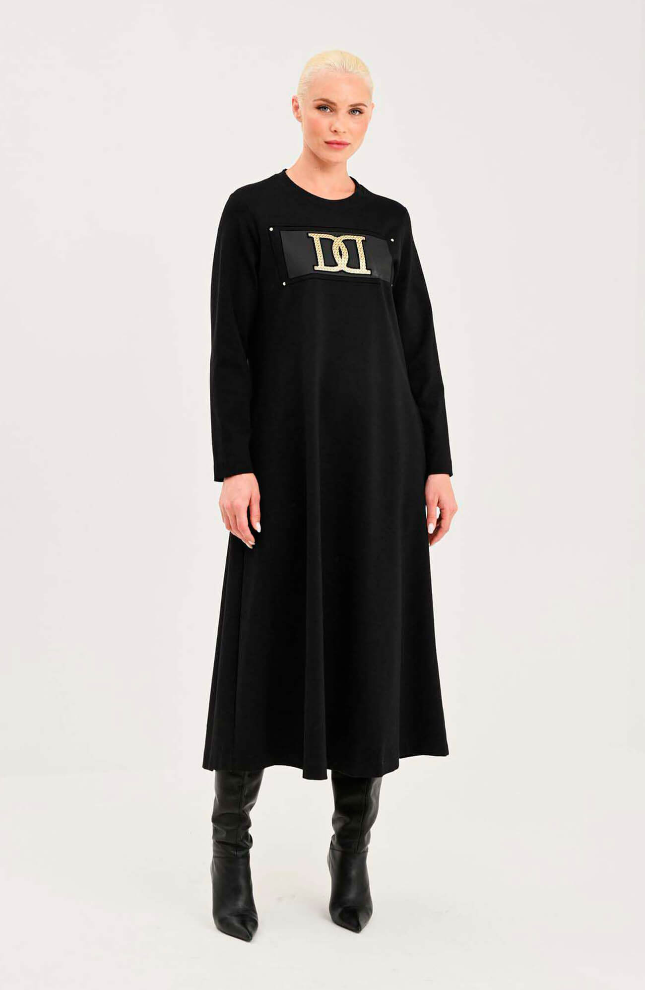 Трикотажное расклешенное платье Бренд Daniela Drei