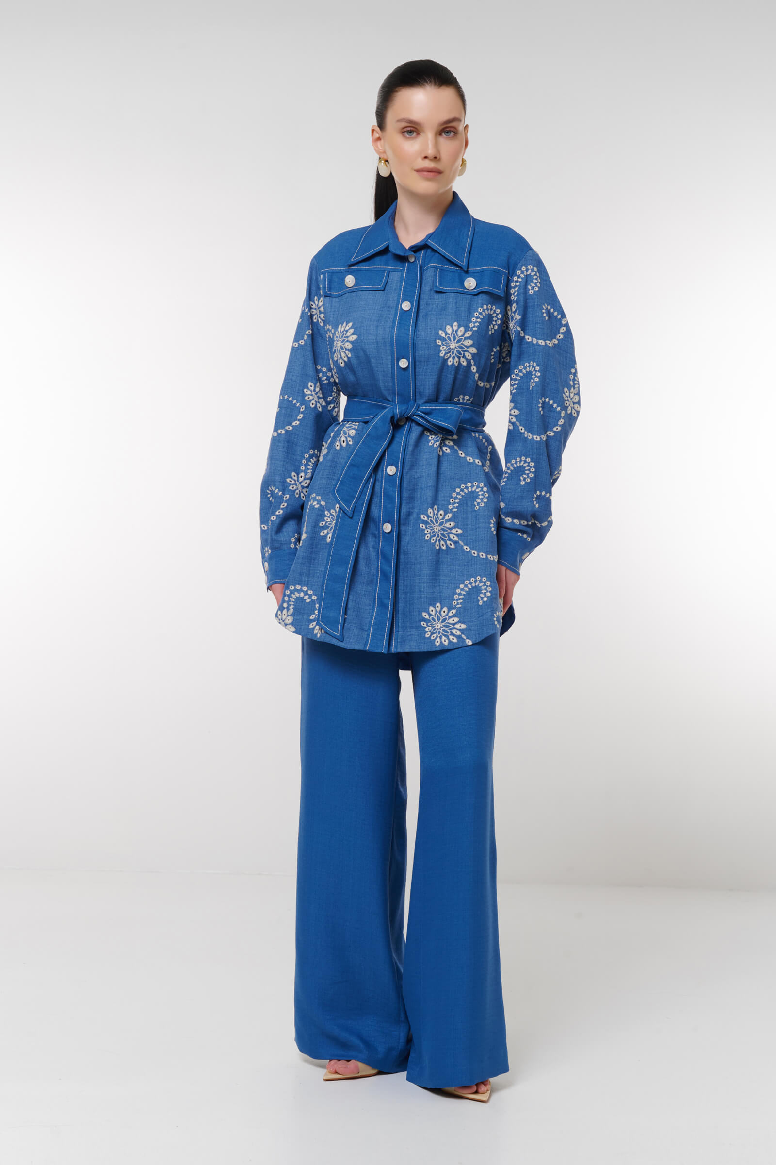 Брюки с контрастной строчкой Бренд Caterina Leman