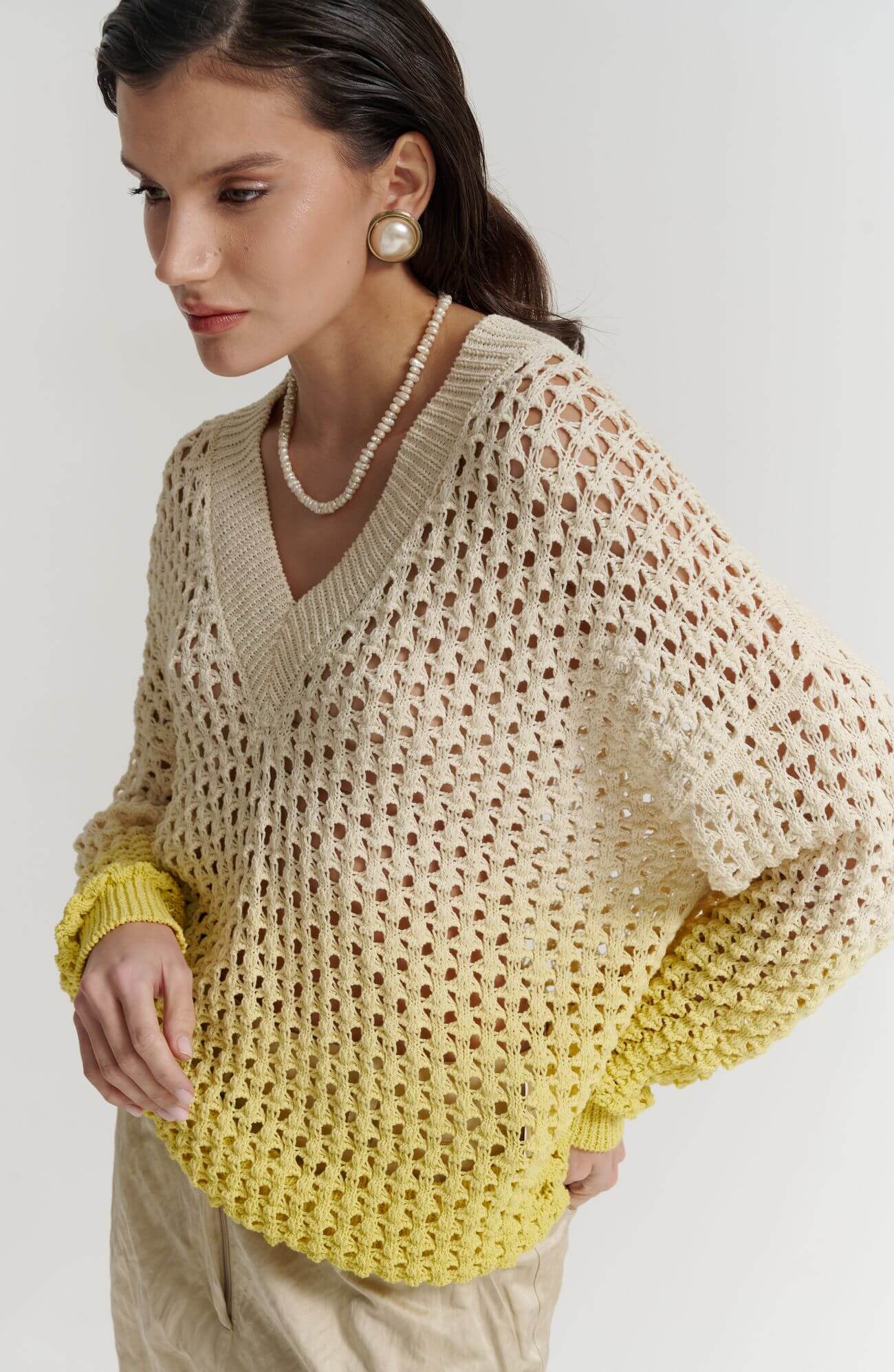 Удлиненный хлопковый пуловер Бренд GentryPortofino