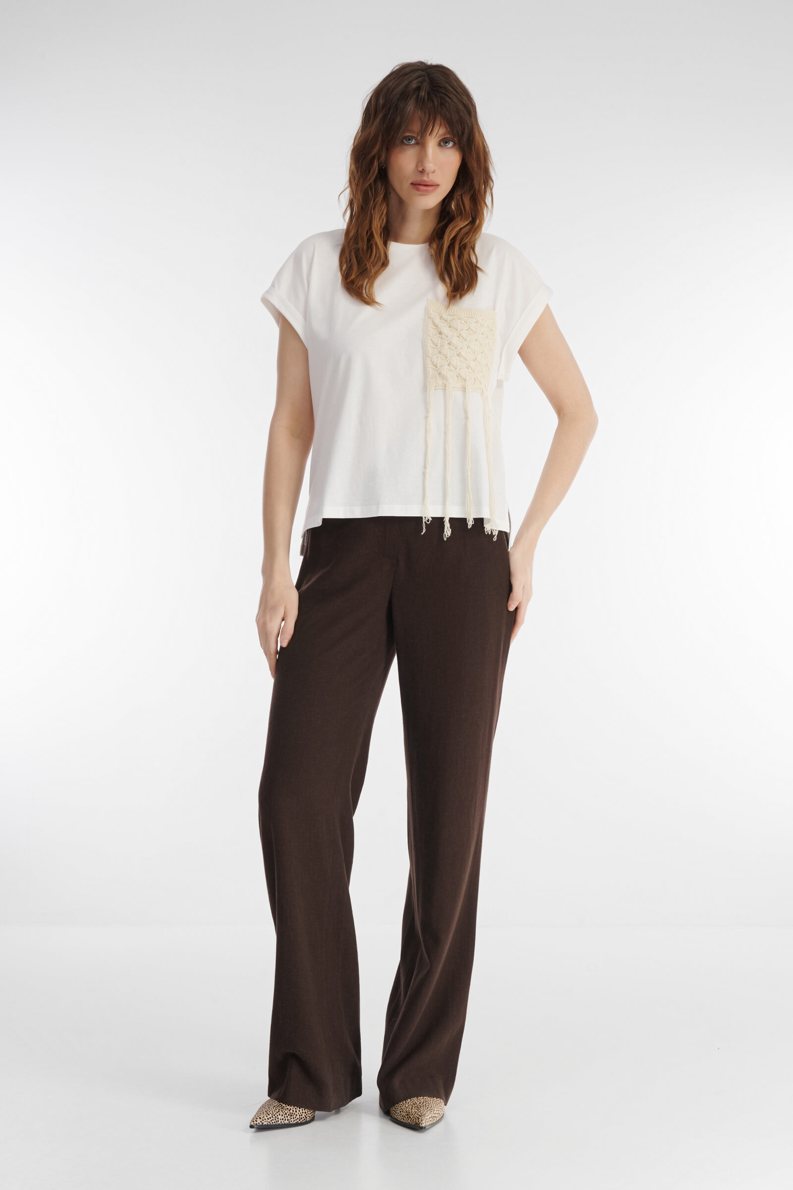 Футболка с декоративным карманом Бренд Caterina Leman