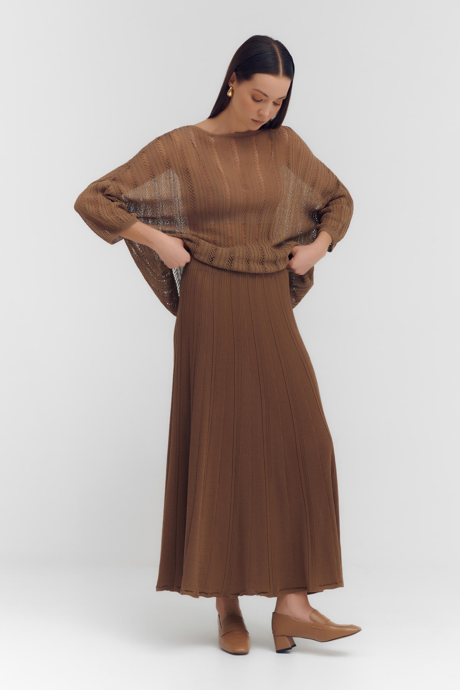 Трикотажная юбка макси Бренд Sarah Pacini