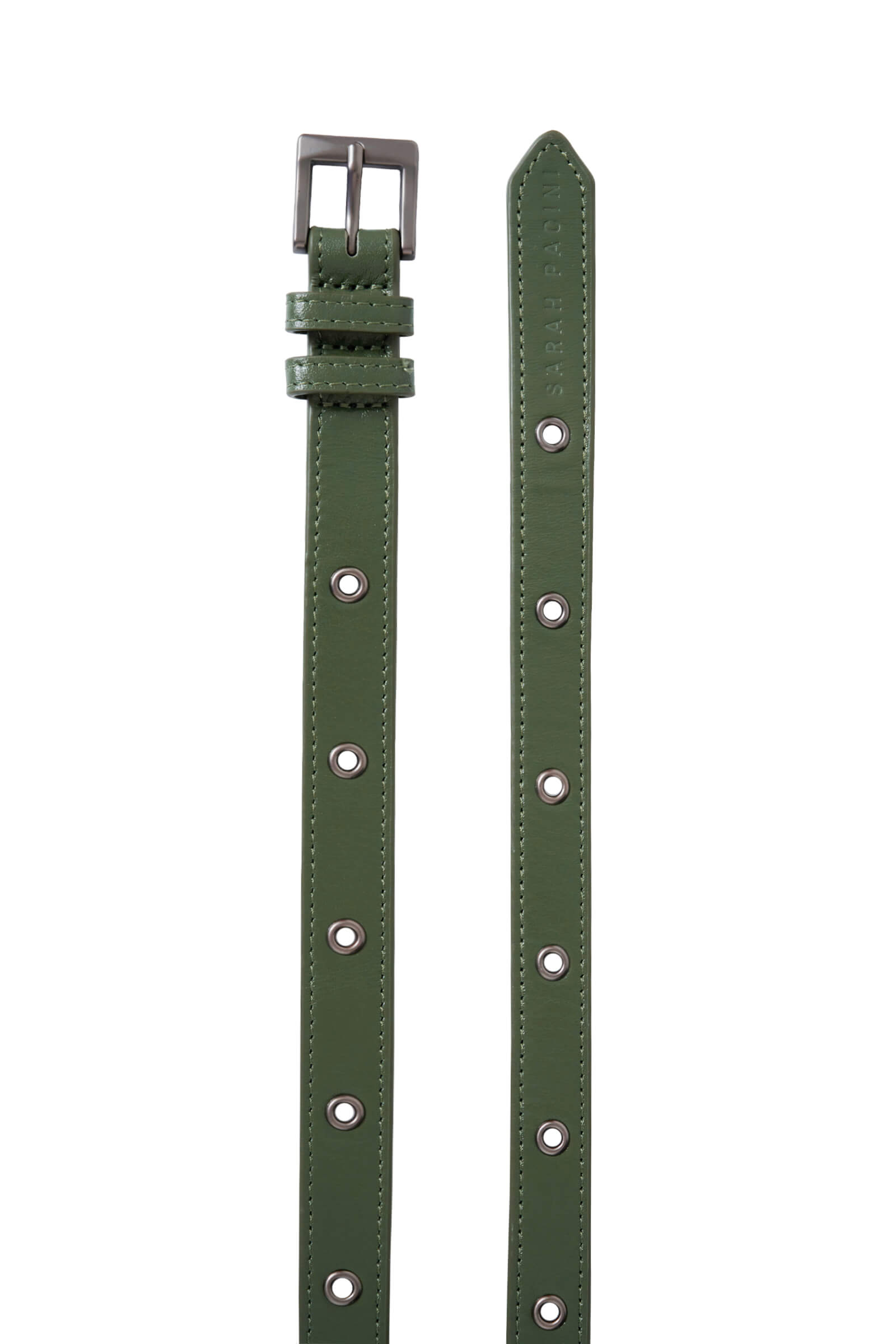 Кожаный ремень с люверсами Бренд Sarah Pacini