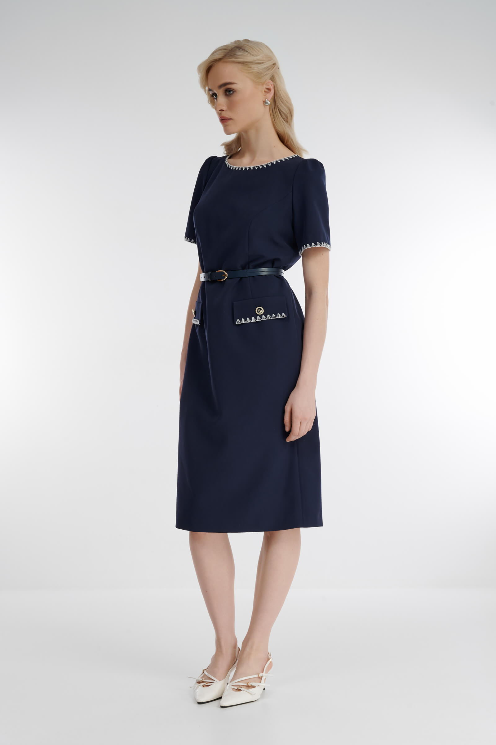 Платье с ремнем Бренд Caterina Leman