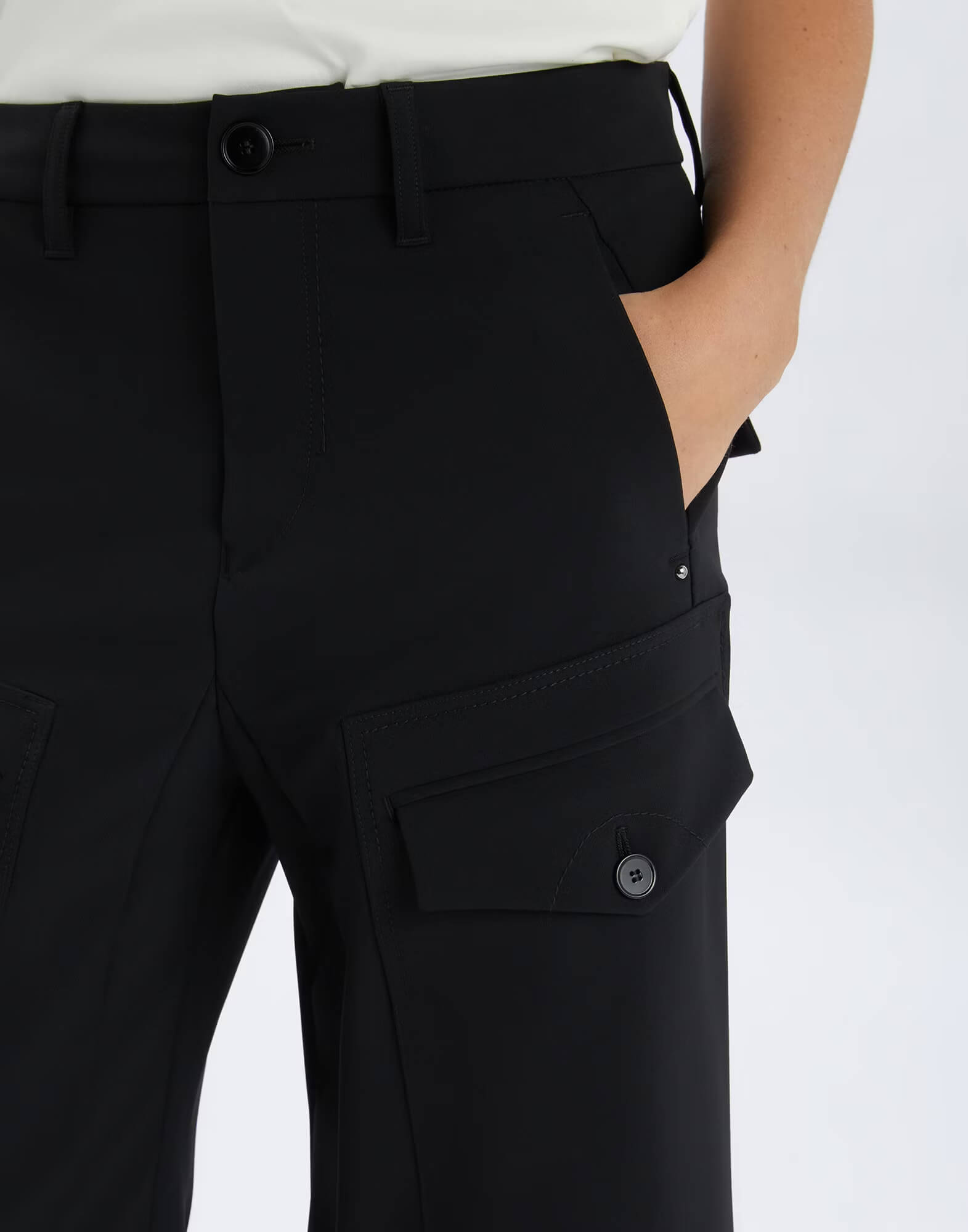 Широкие брюки-кюлоты с карманами Бренд High