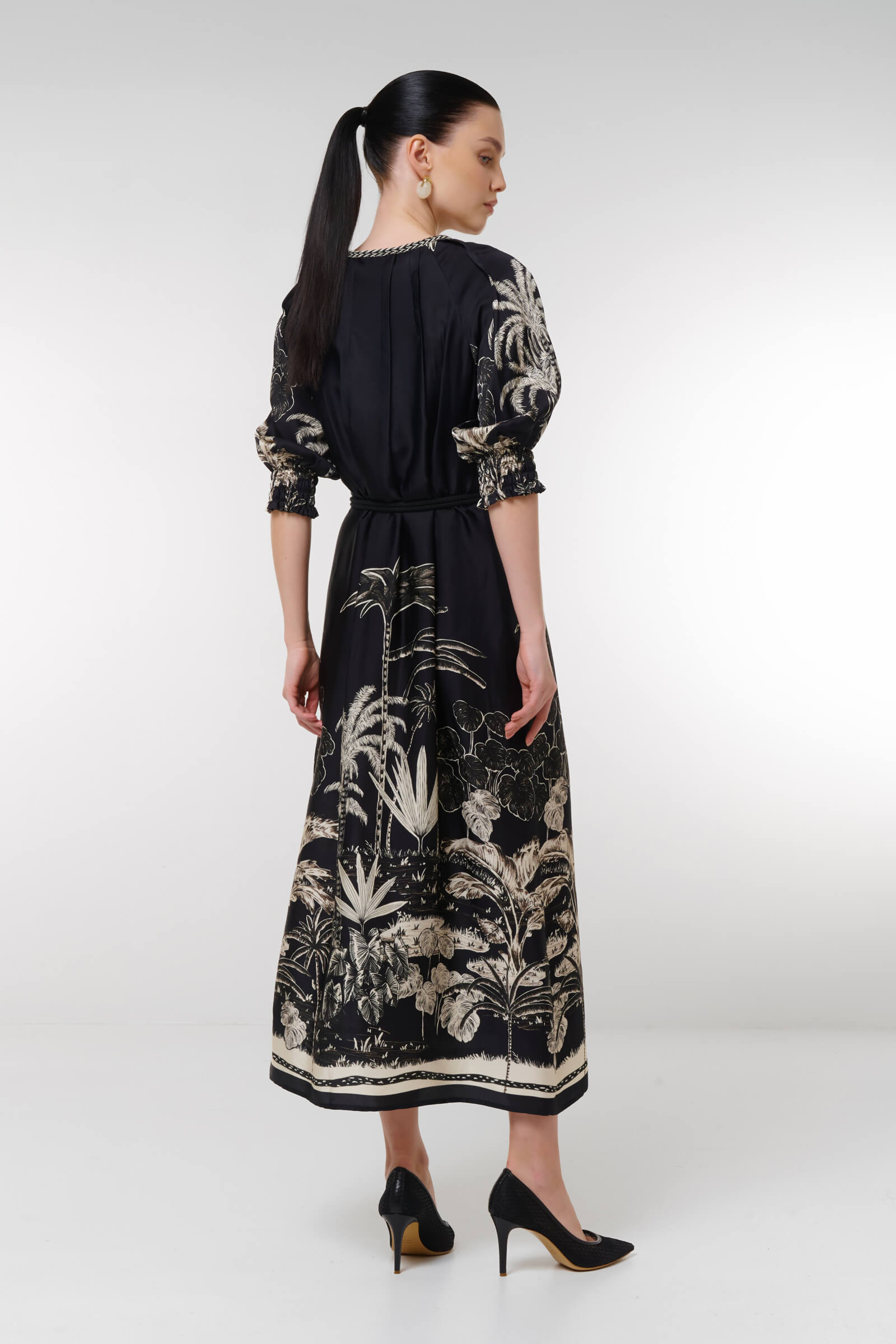 Платье с растительным узором Бренд Caterina Leman