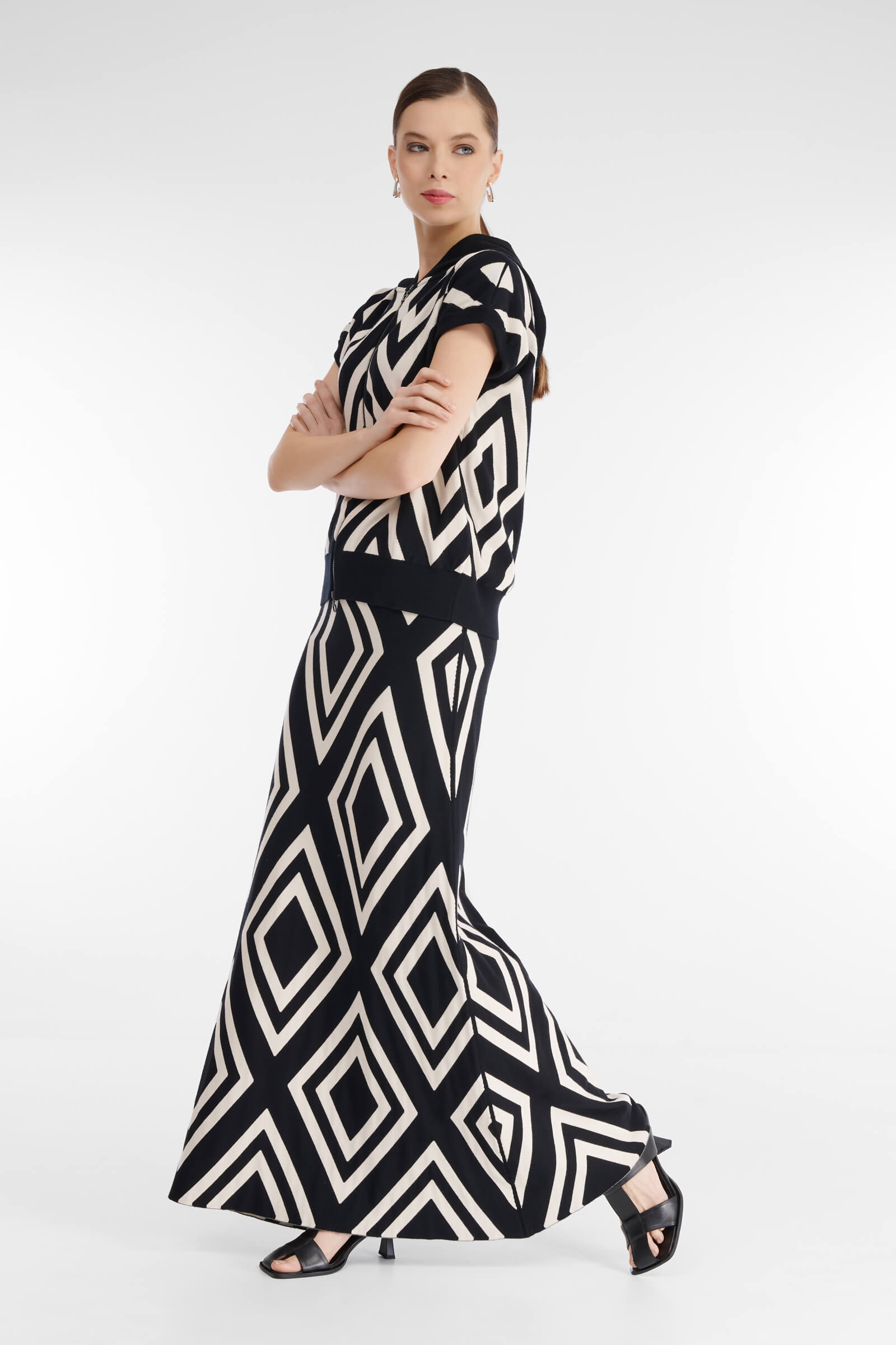 Трикотажная юбка макси Бренд Sarah Pacini