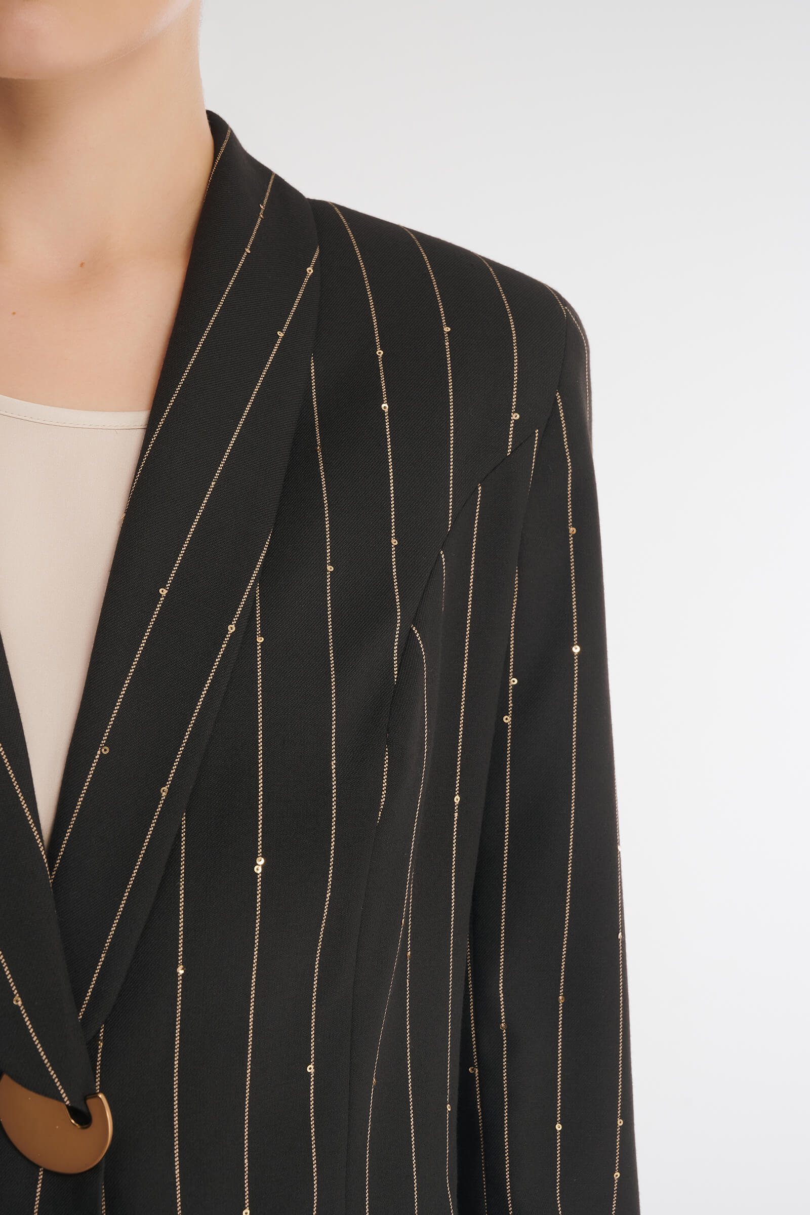 Пиджак в полоску с пайетками Бренд Caterina Leman