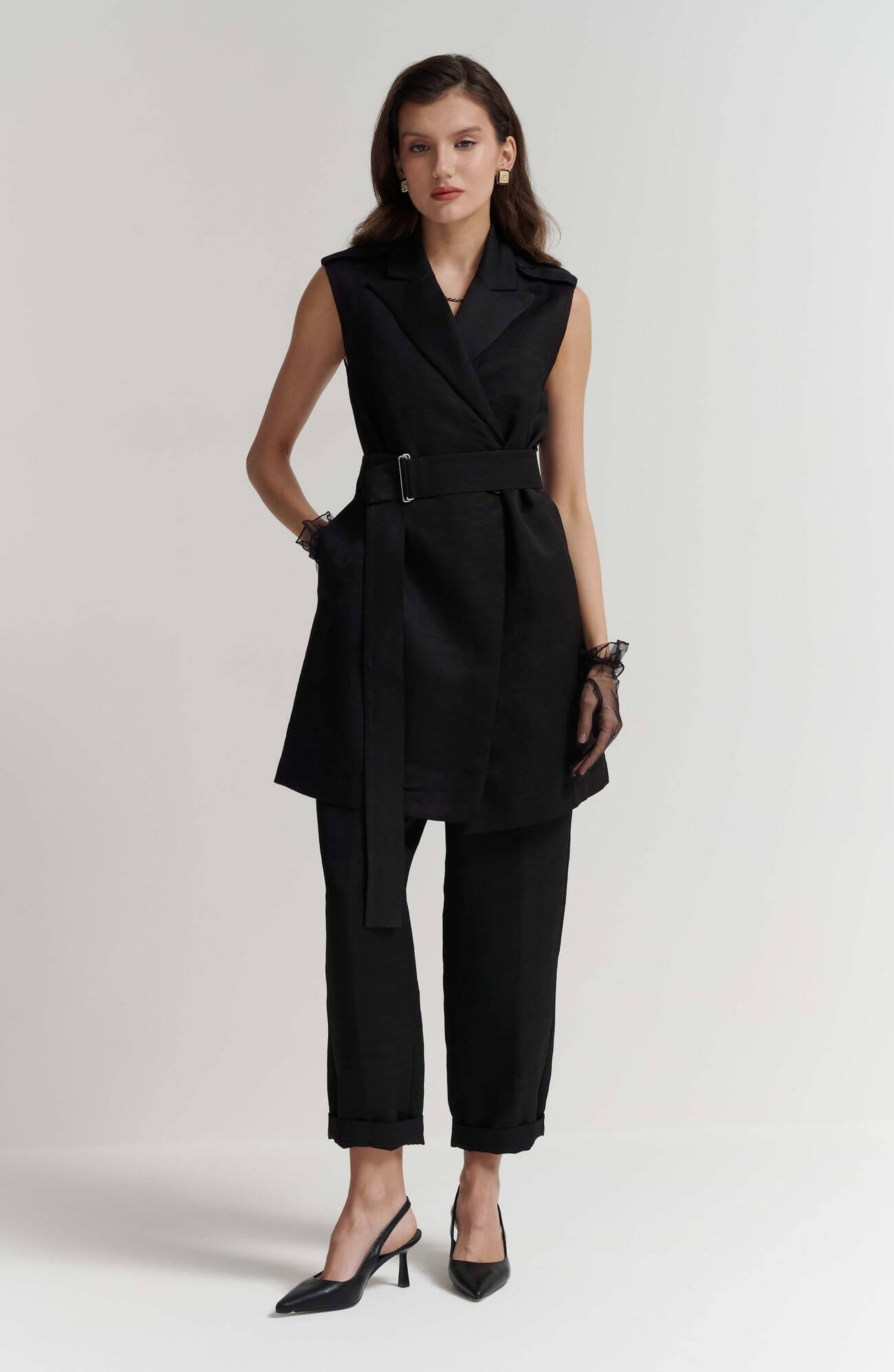 Удлиненный жилет с английским воротником Бренд GentryPortofino