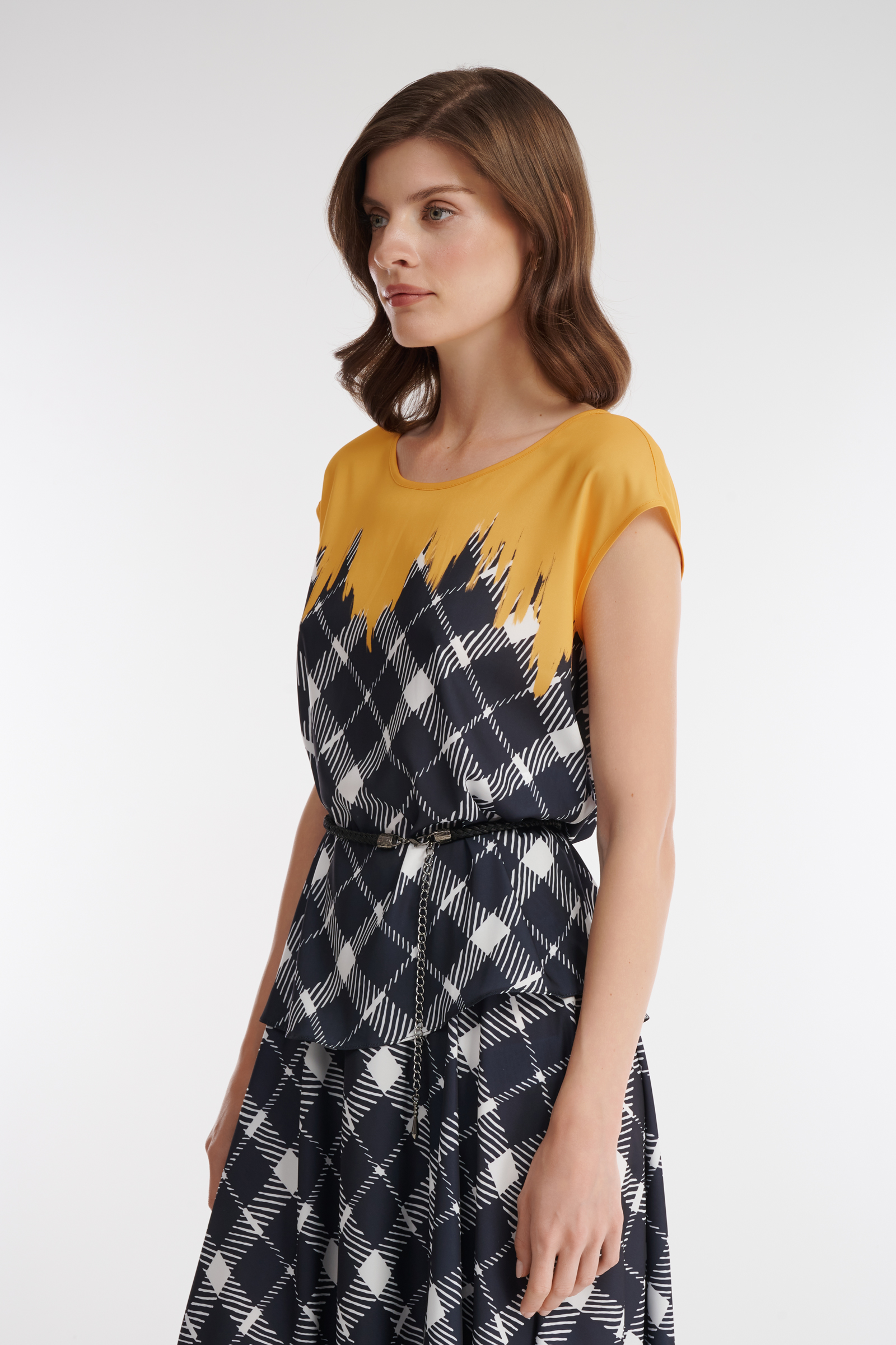 Топ с комбинированным принтом Бренд Caterina Leman