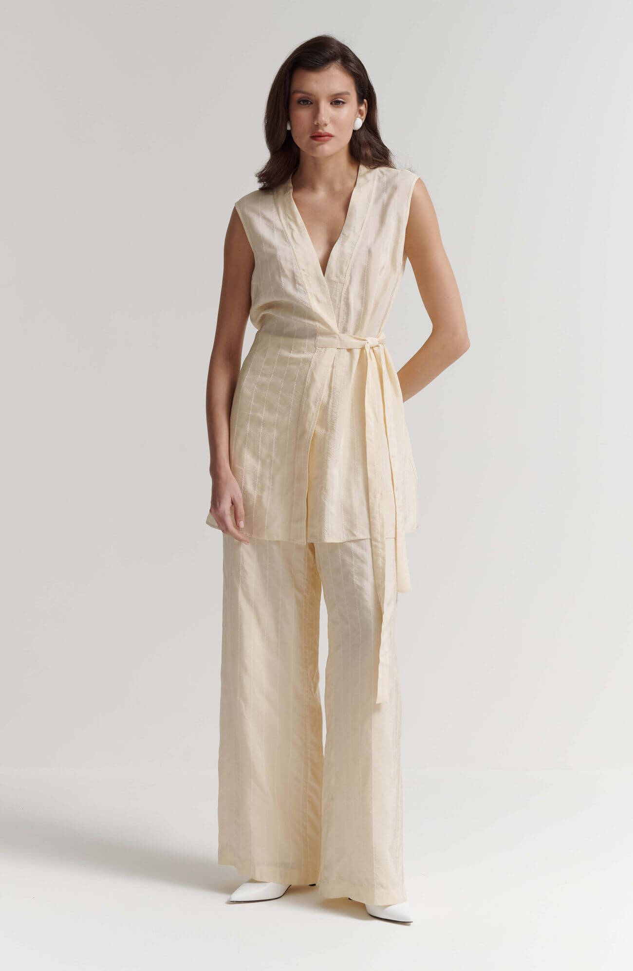 Широкие брюки в полоску Бренд GentryPortofino