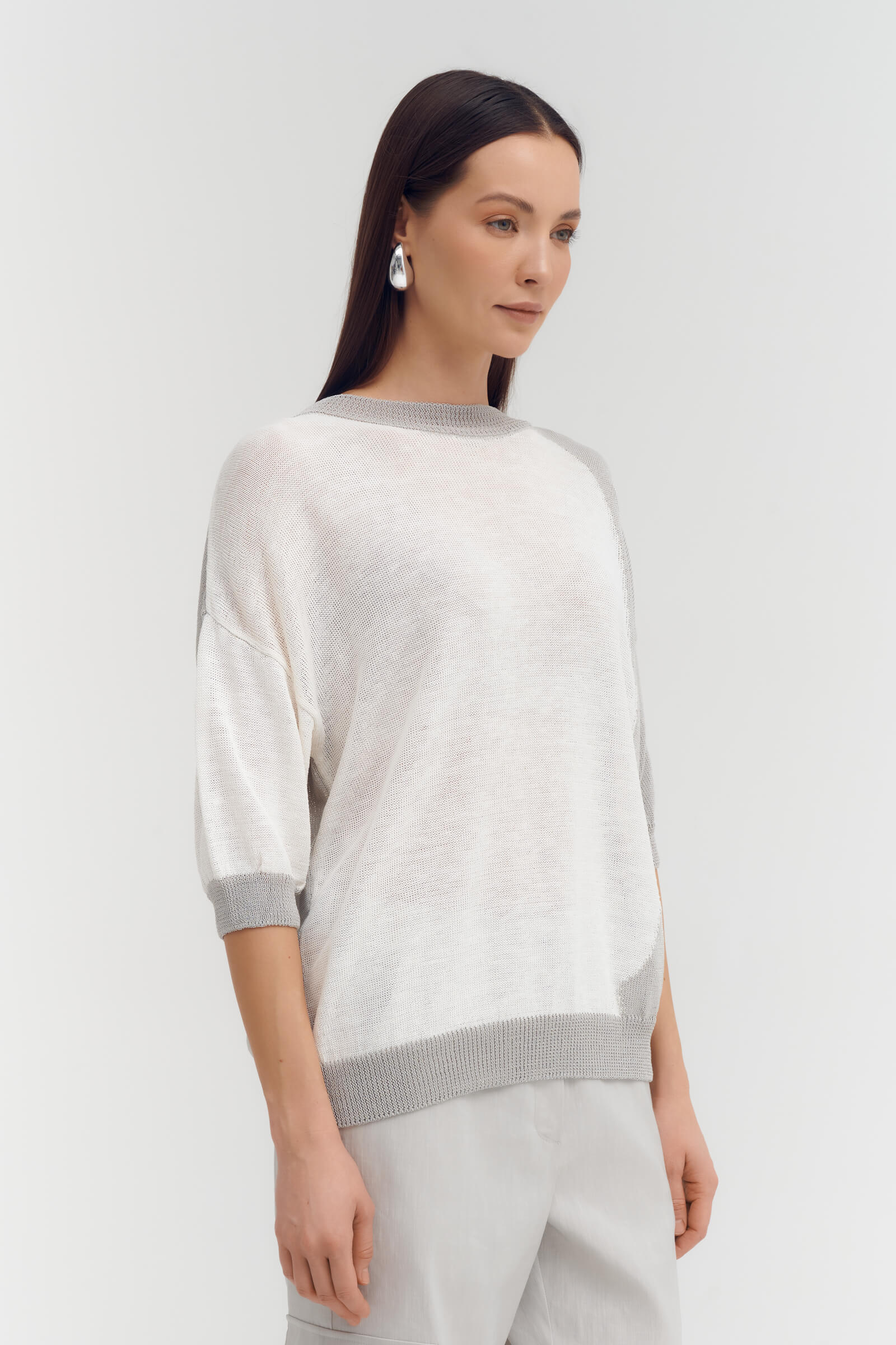 Джемпер с комбинированной расцветкой Бренд Sarah Pacini