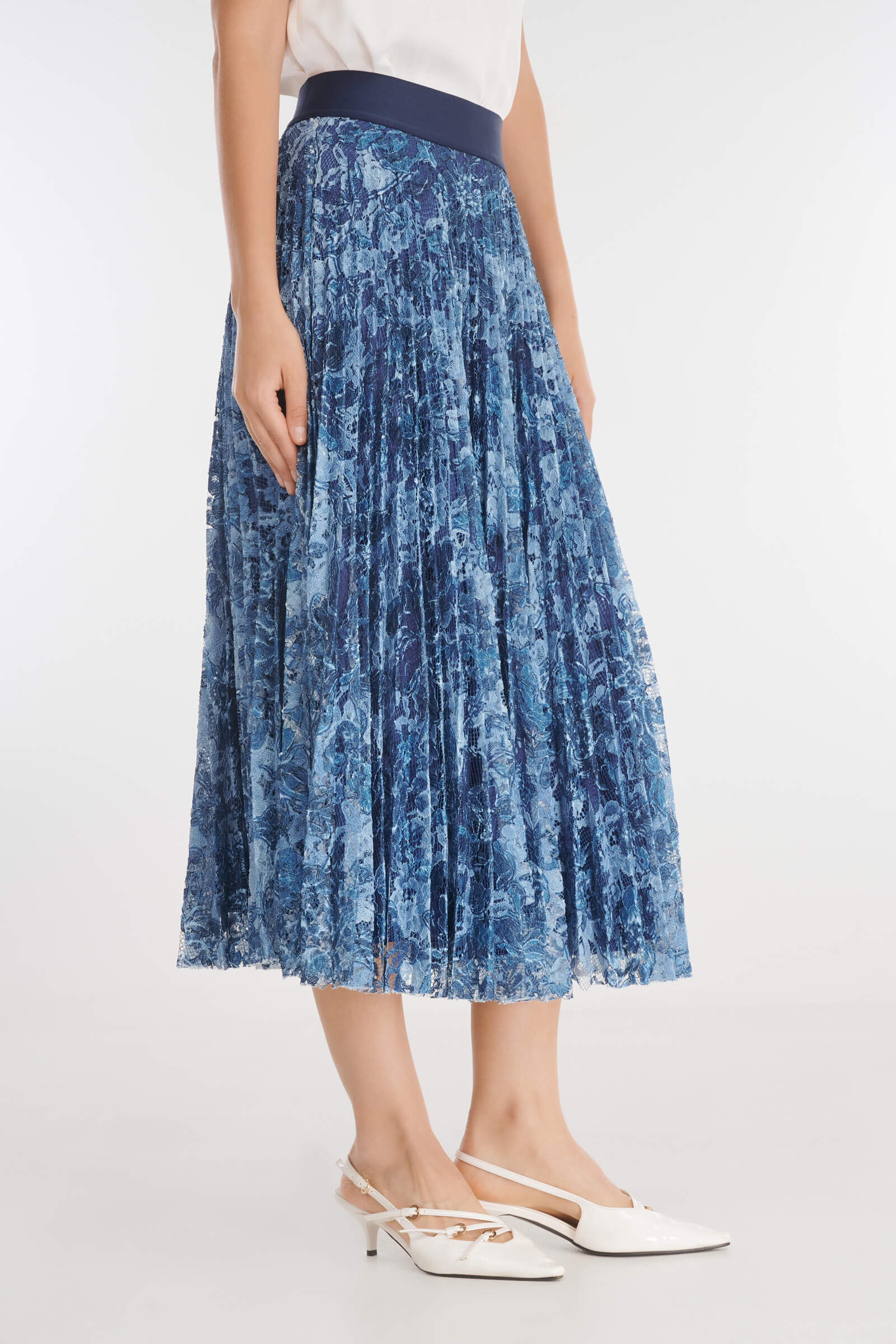 Плиссированная юбка из гипюра Бренд Caterina Leman