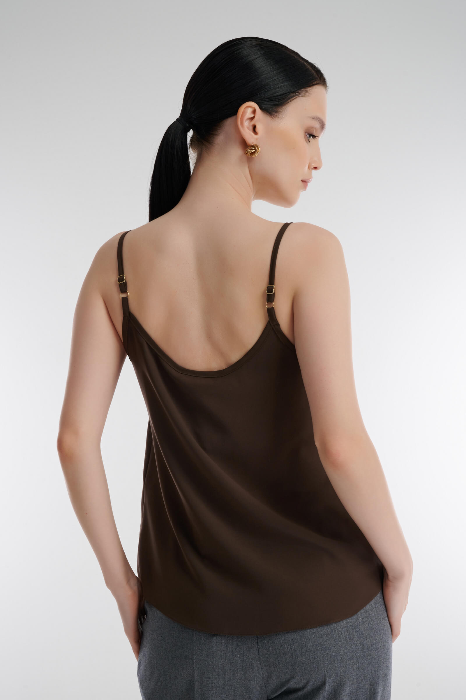 Топ из поливискозы с регулируемыми бретелями Бренд Caterina Leman