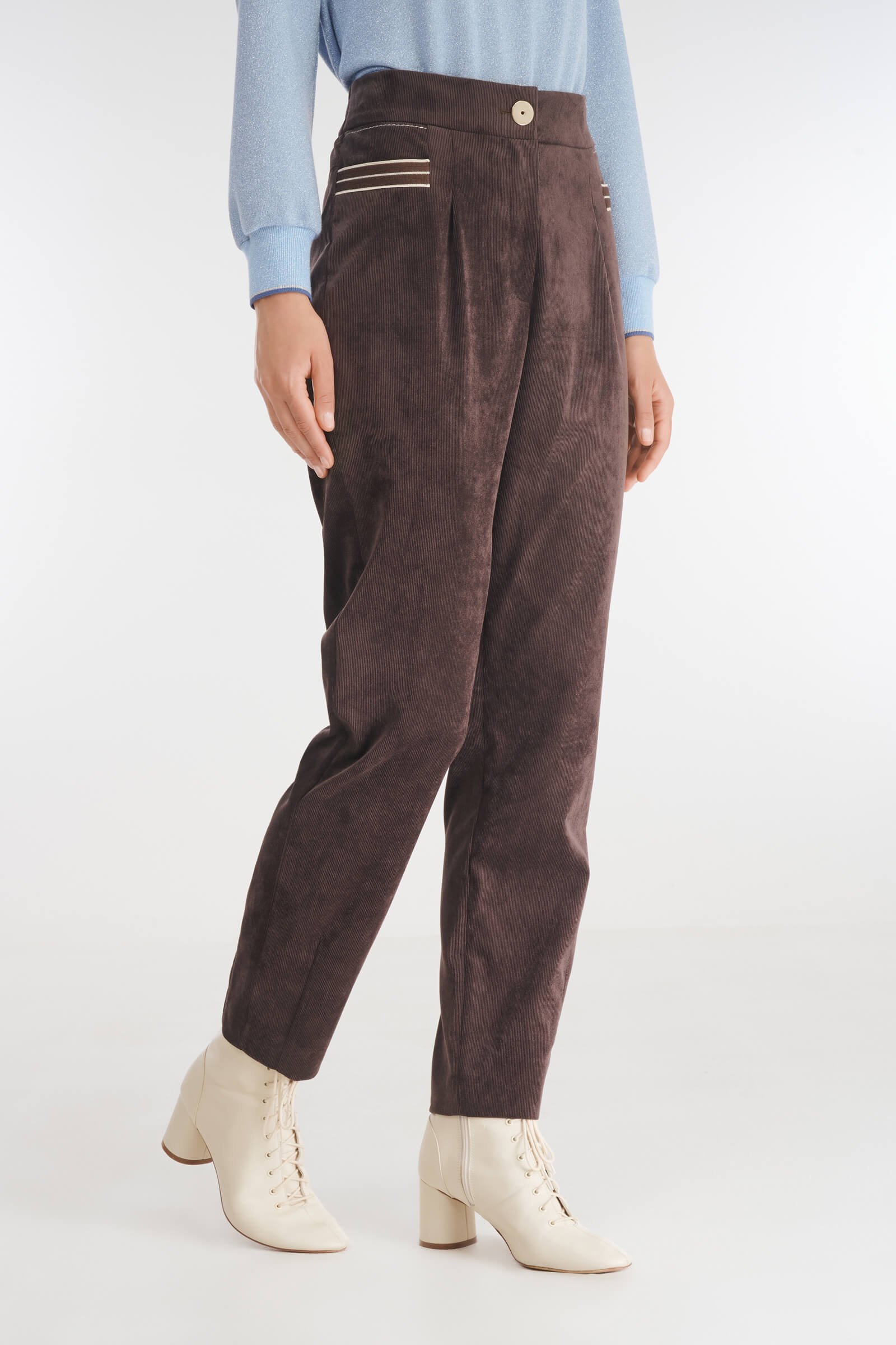 Зауженные брюки из вельвета Бренд Caterina Leman