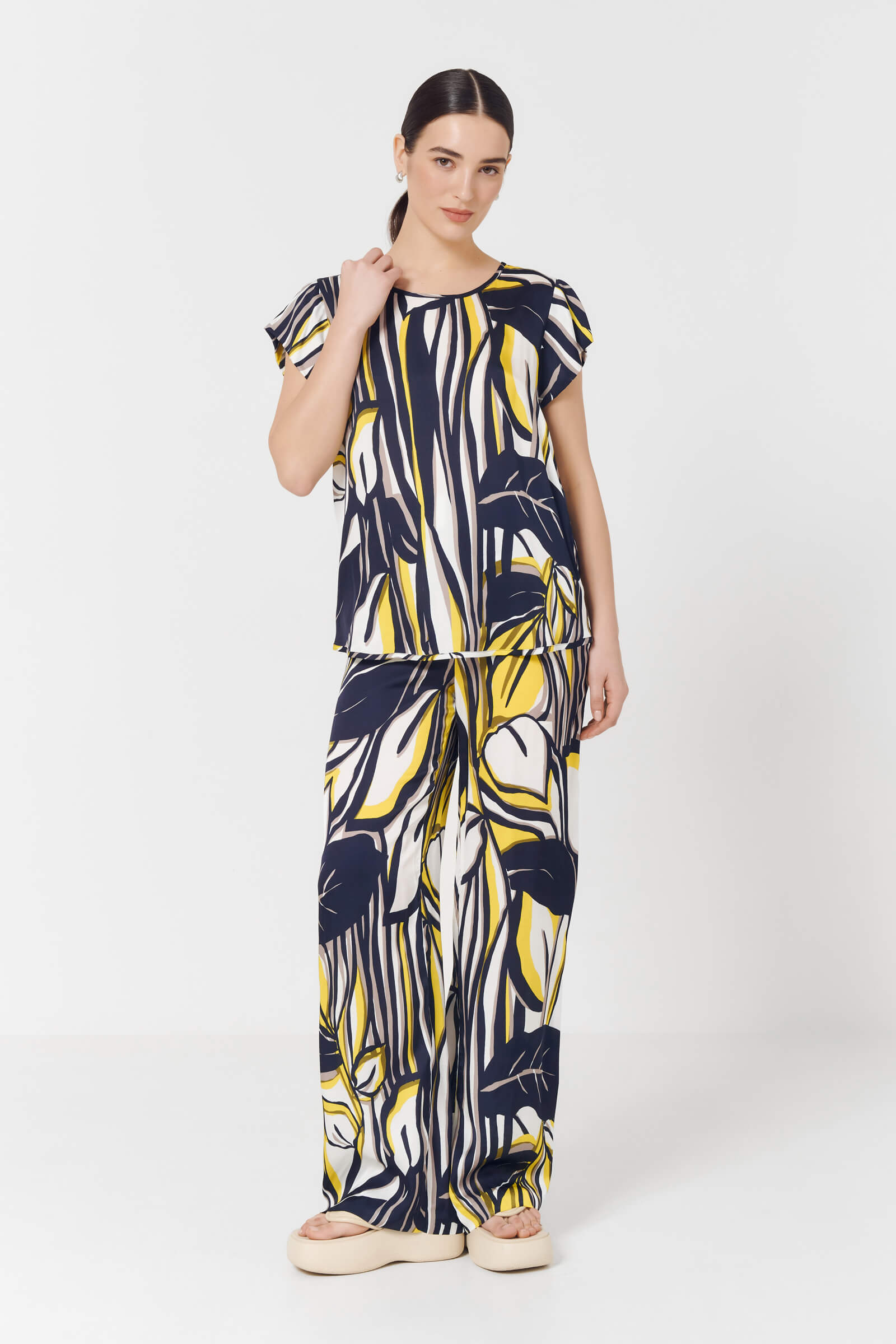 Брюки с абстрактным принтом Бренд Caterina Leman