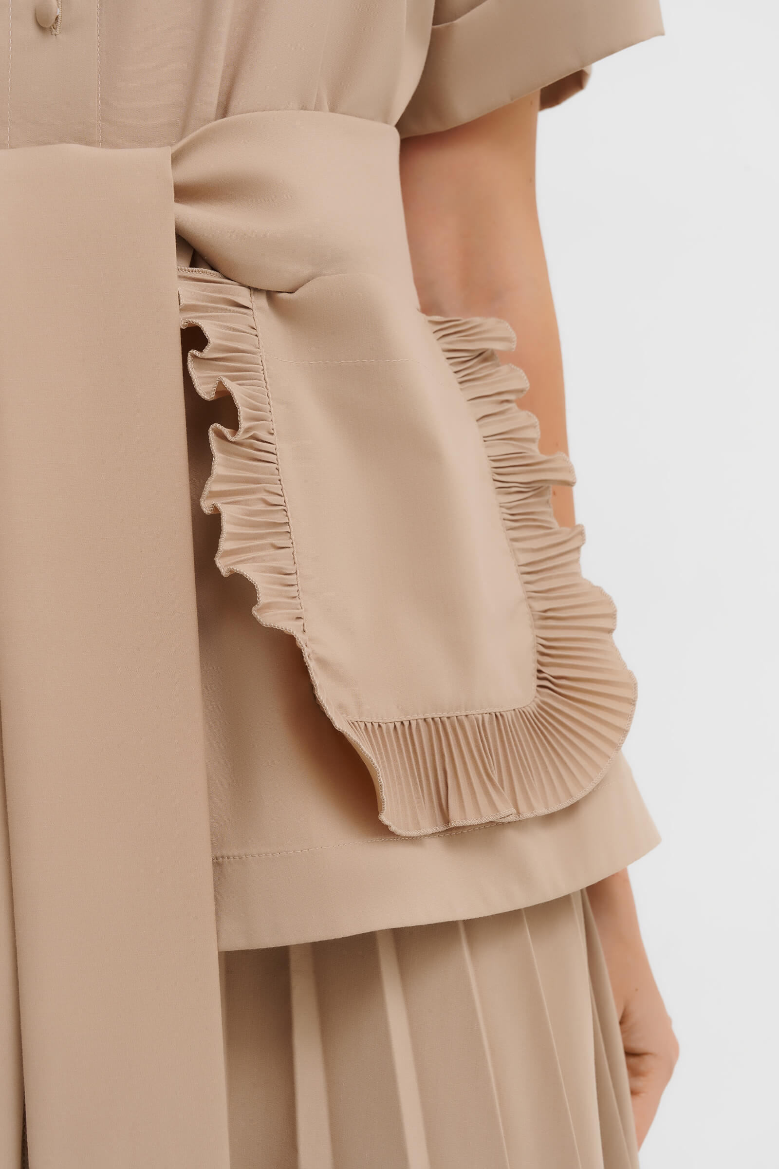 Блузка с поясом и оборками Бренд Milva Mi