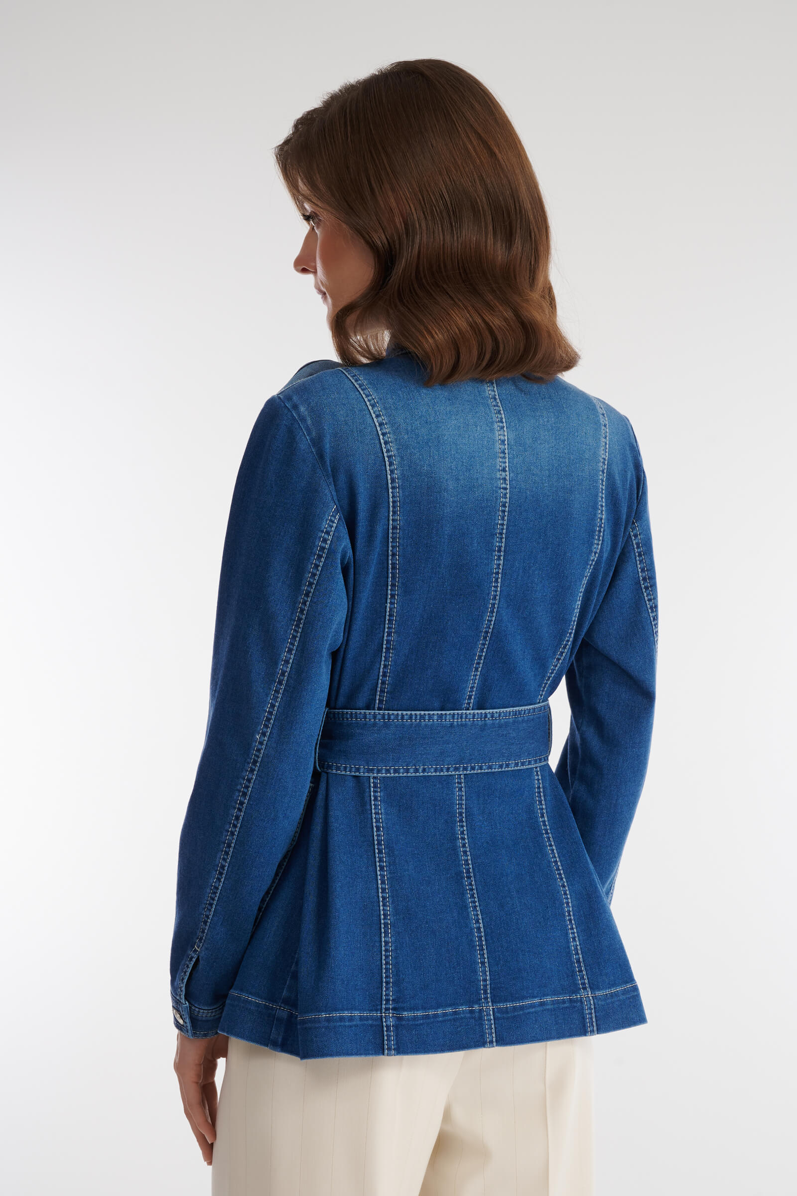 Джинсовая куртка с накладными карманами Бренд Caterina Leman