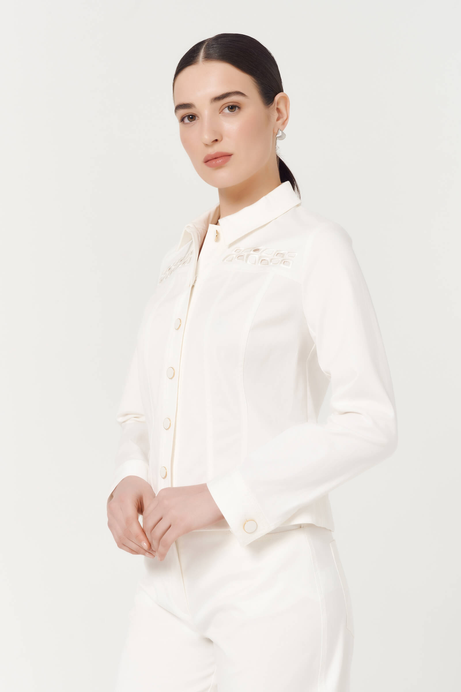 Укороченный жакет с вышивкой Бренд Caterina Leman