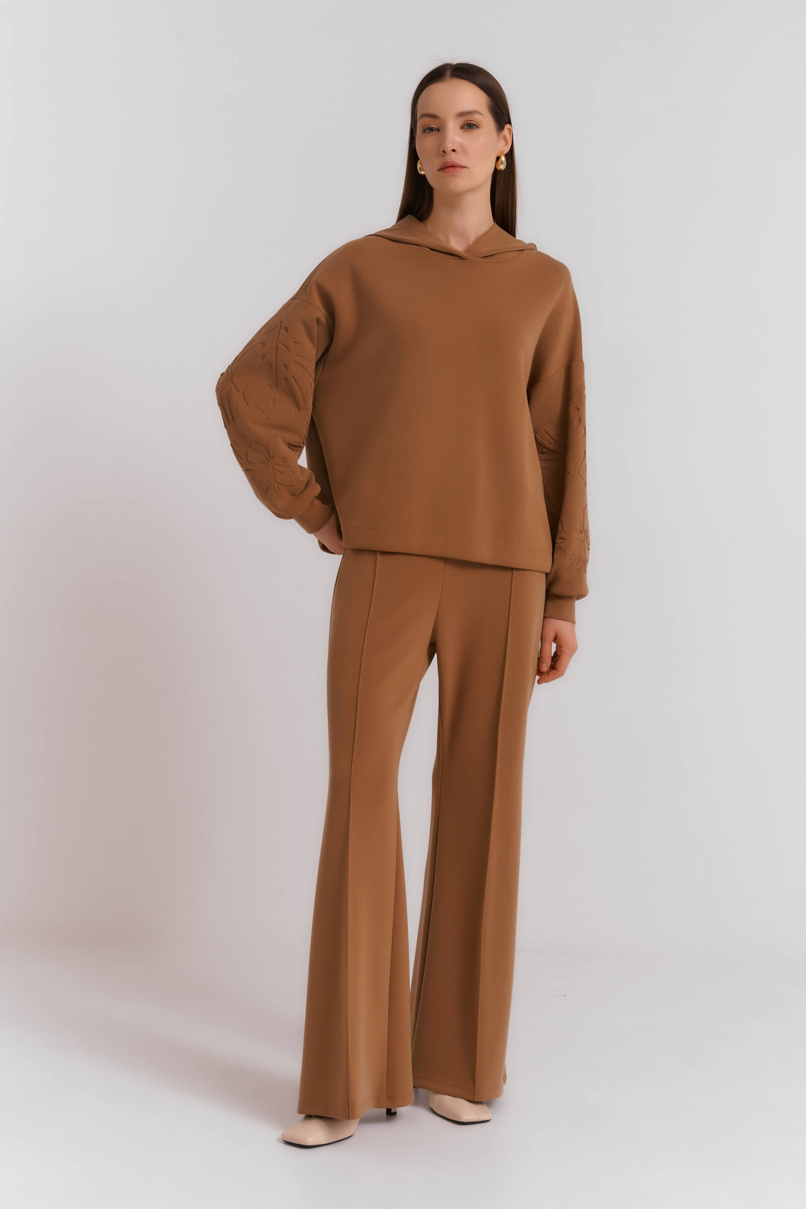 Широкие брюки с простроченными стрелками Бренд Diana Gallesi