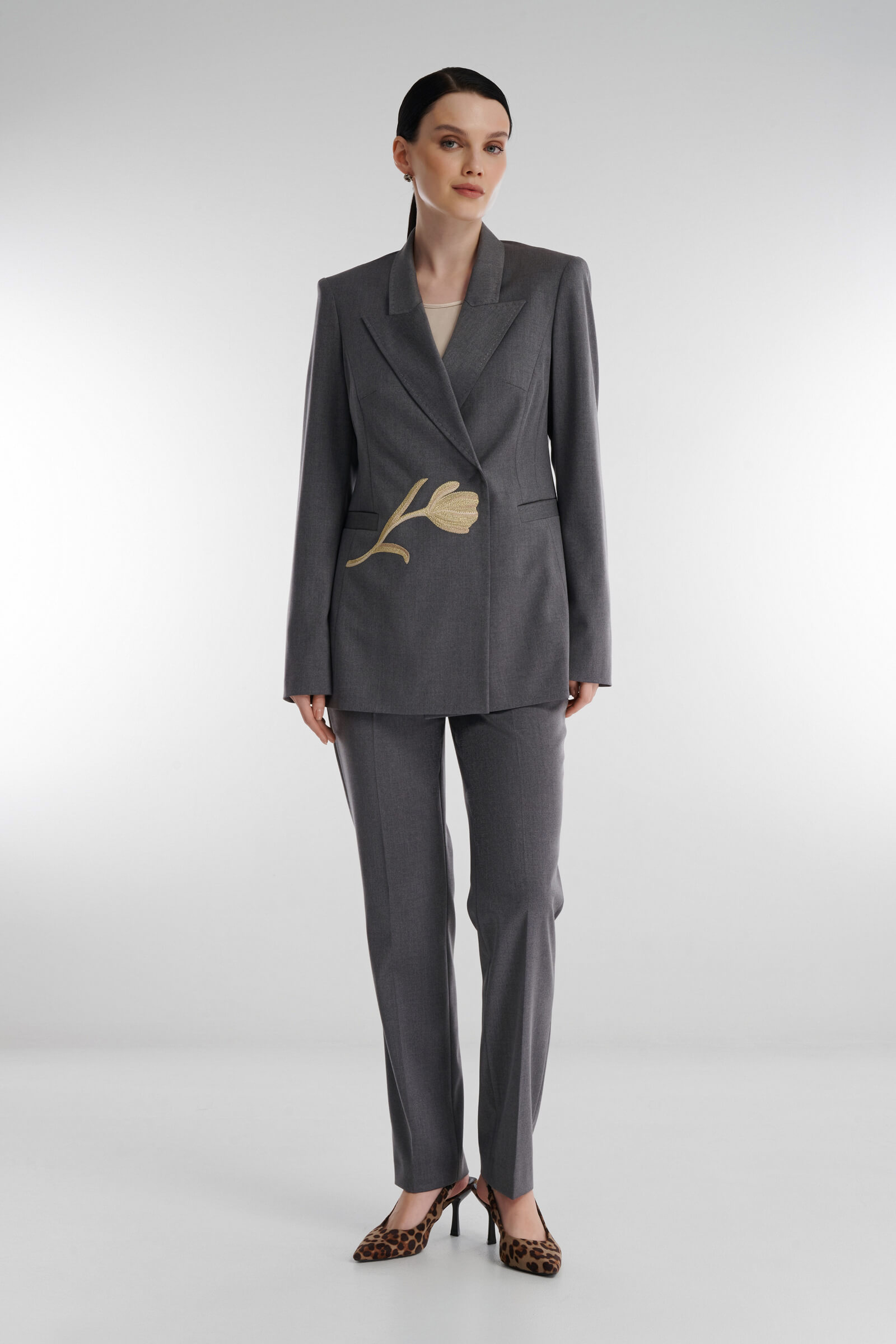 Пиджак с цветочной вышивкой Бренд Caterina Leman