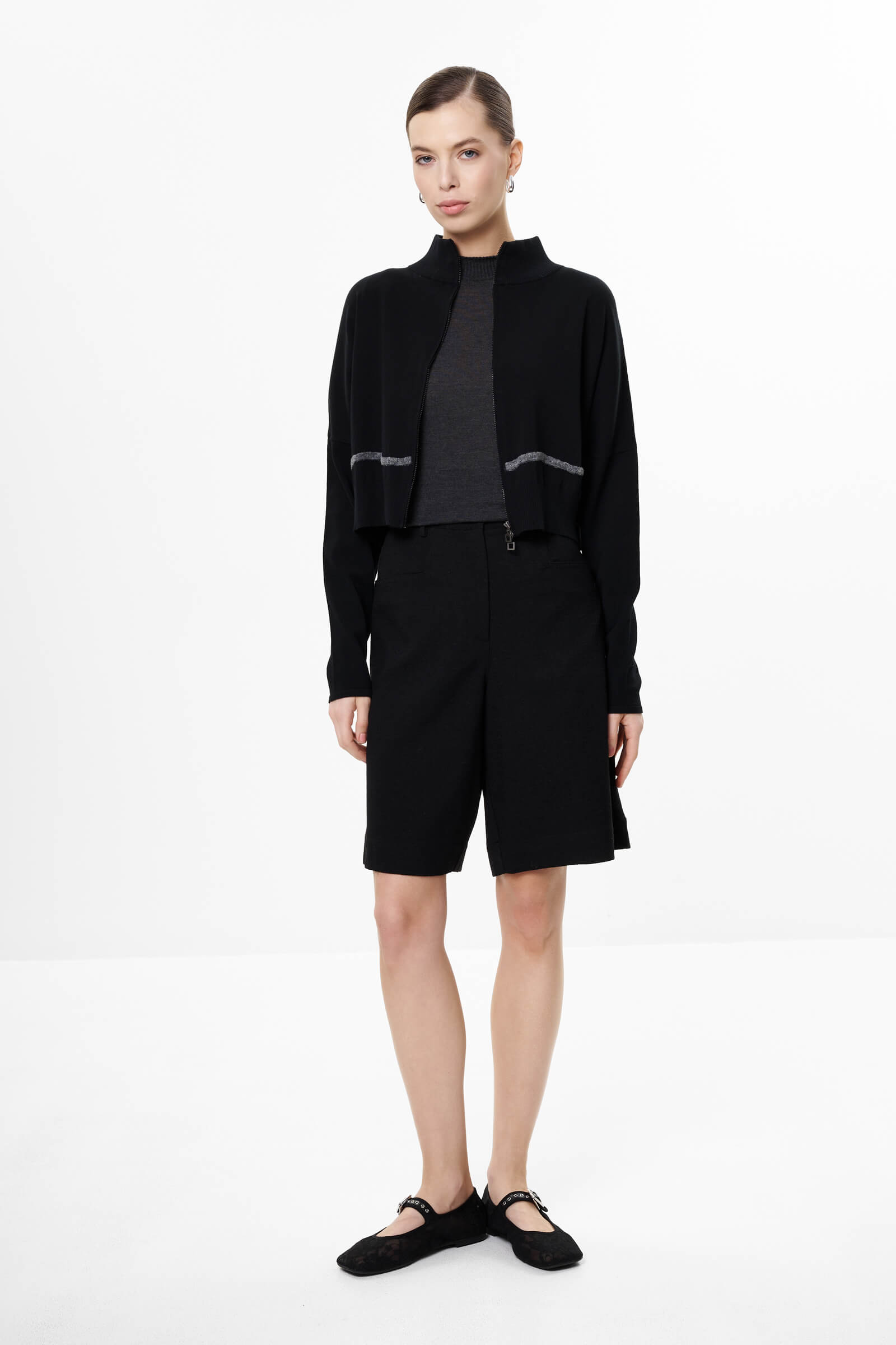 Укороченный кардиган из смесовой вискозы Бренд Sarah Pacini