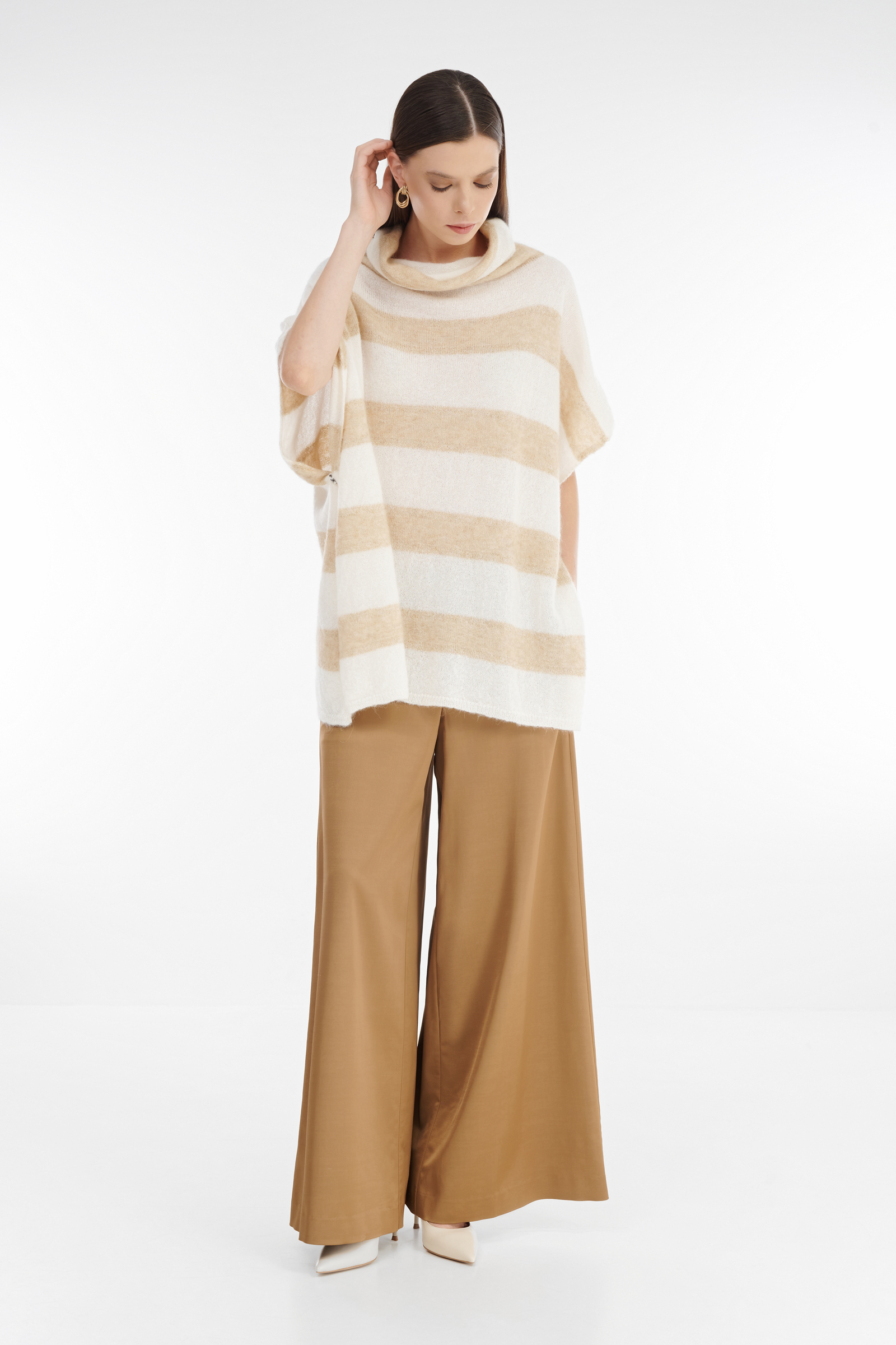 Свободный джемпер в полоску Бренд Sarah Pacini