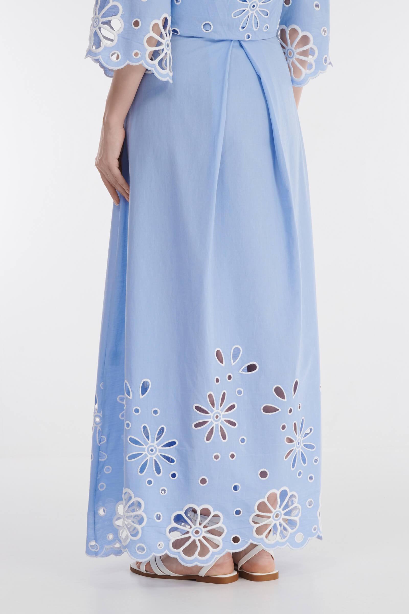 Хлопковая длинная юбка с цветочным узором Бренд Milva Mi