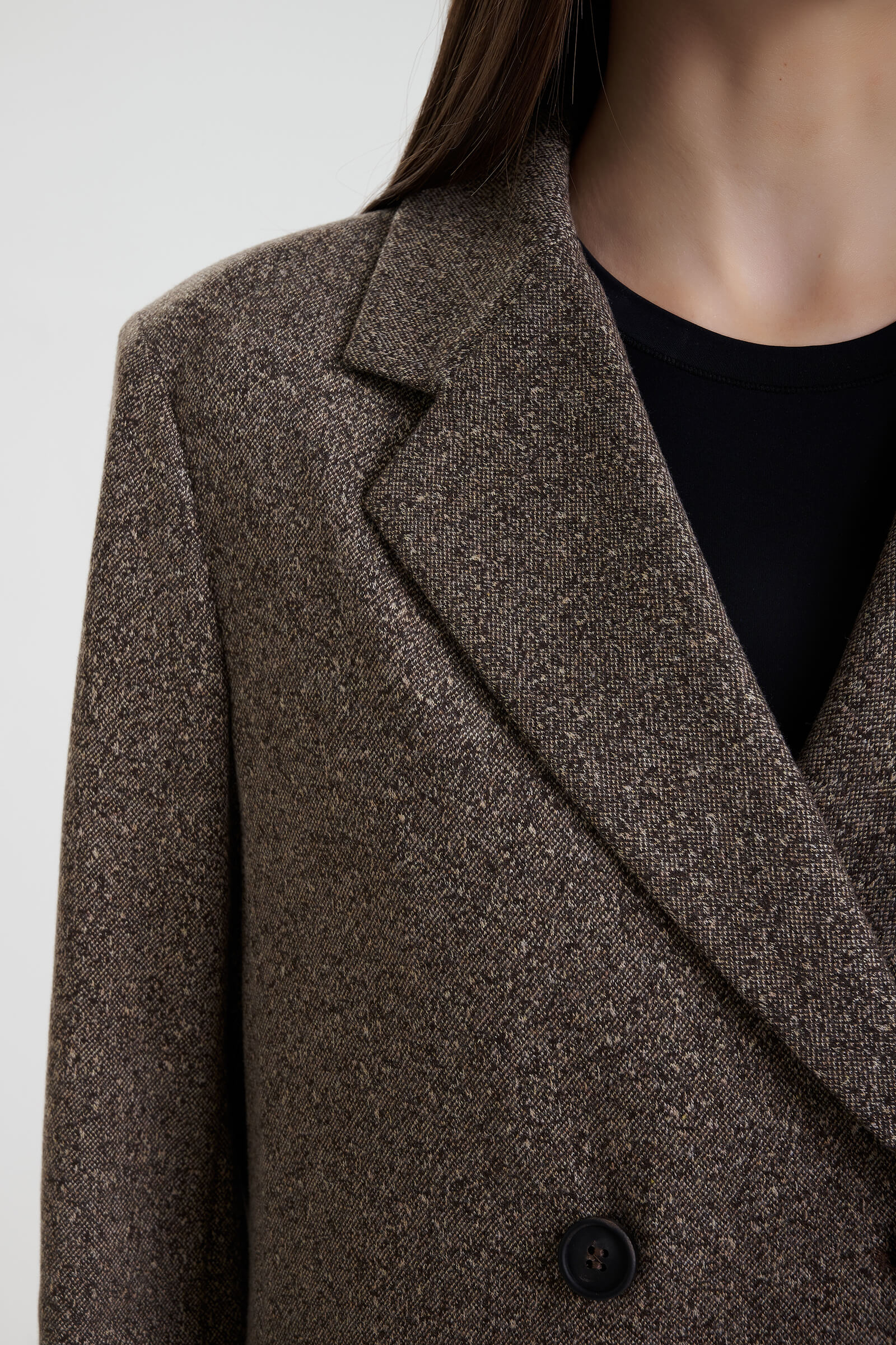 Двубортный пиджак из смесовой вискозы Бренд MM