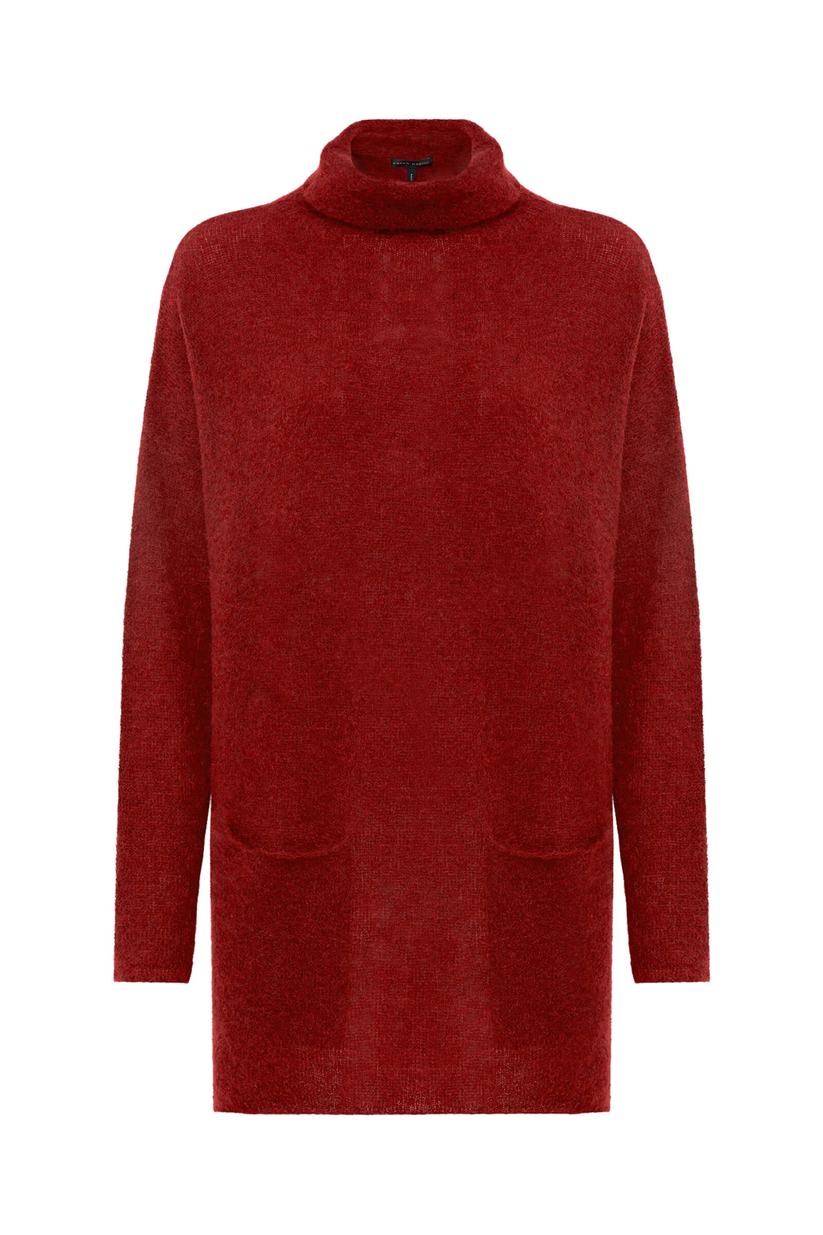 Удлиненный свитер с воротником-воронкой Бренд Sarah Pacini