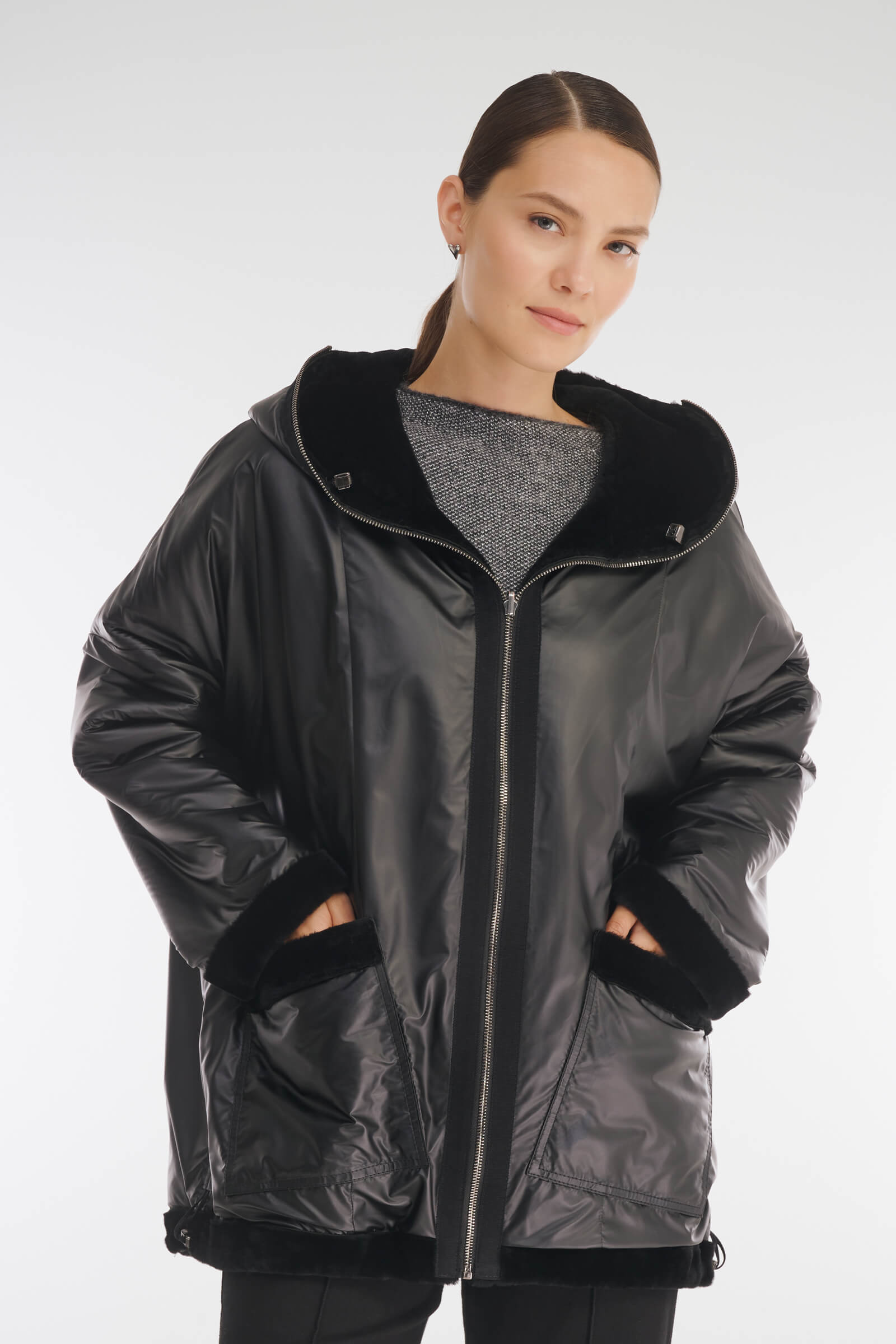 Комбинированная двусторонняя дубленка Бренд Caterina Leman