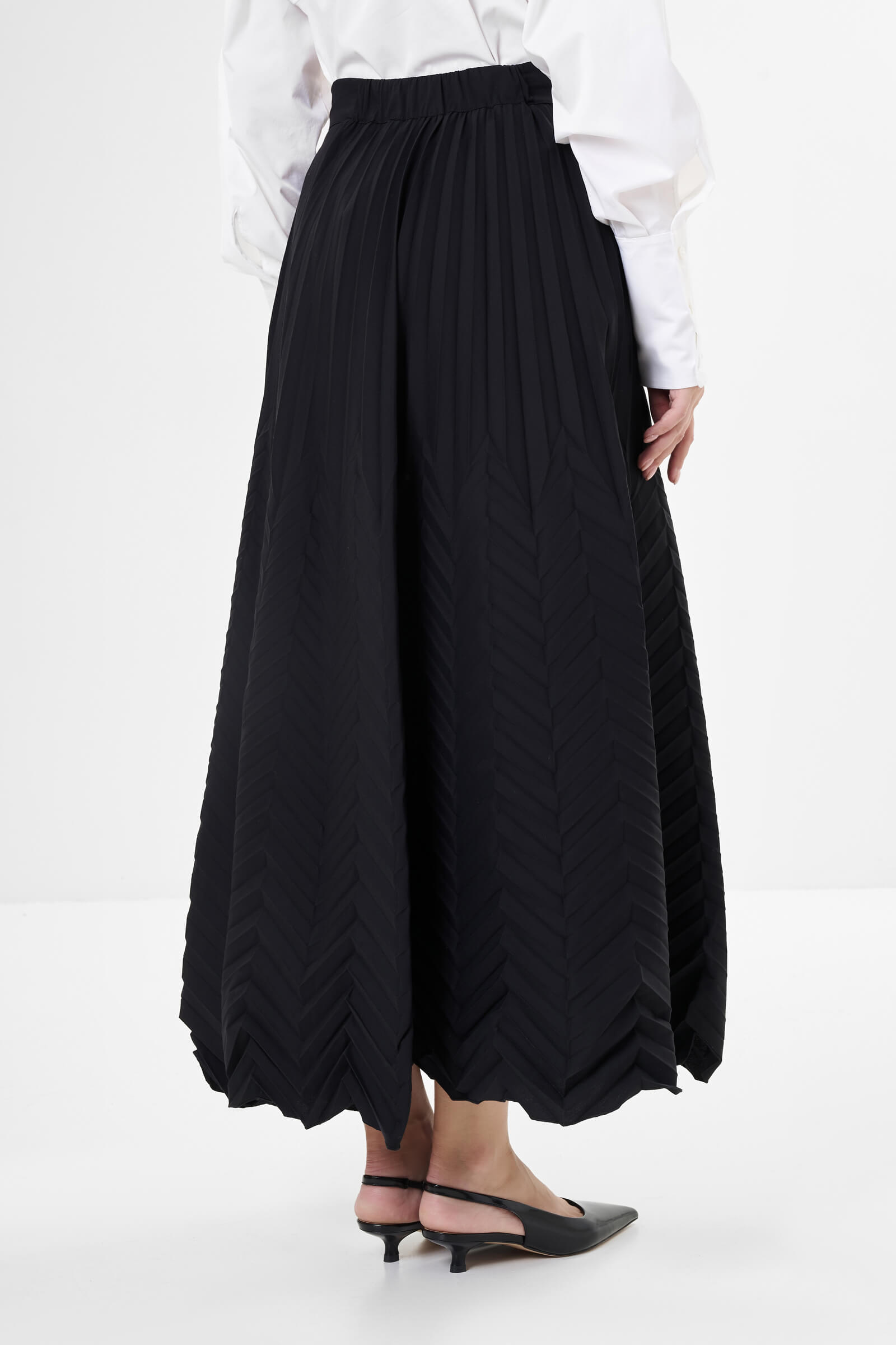 Плиссированная юбка из хлопка и вискозы Бренд Milva Mi