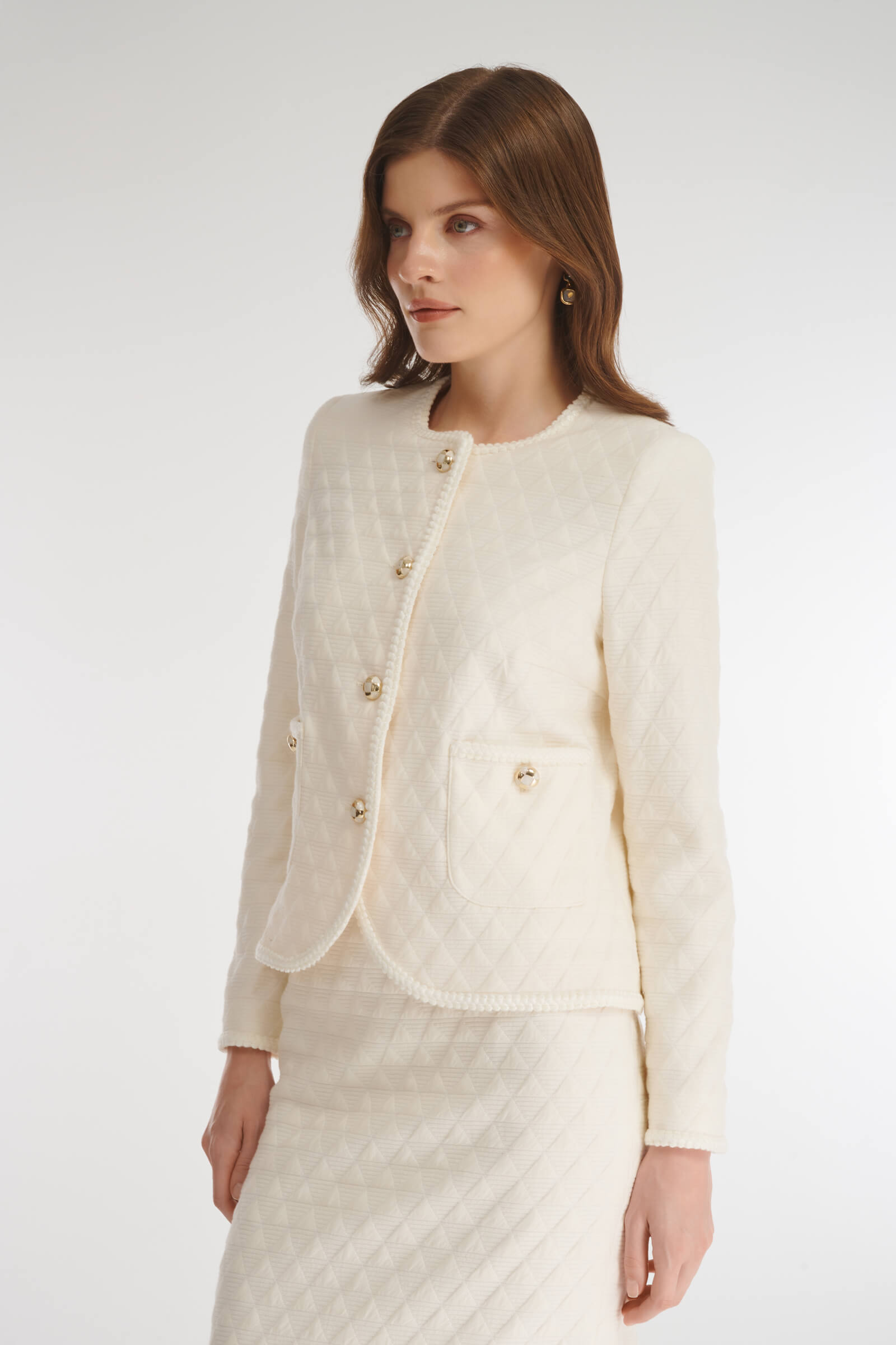 Фактурный жакет из смесового хлопка Бренд Caterina Leman