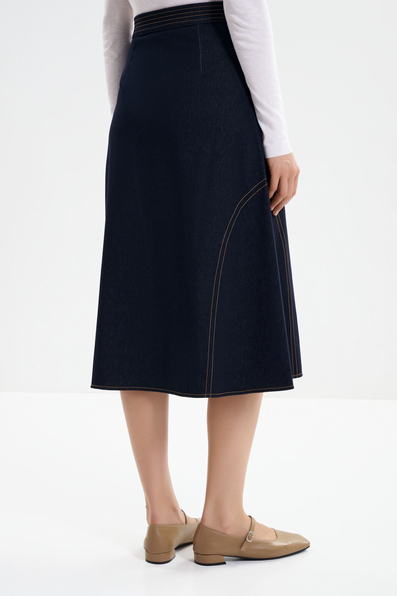 Джинсовая юбка на запах Бренд MM