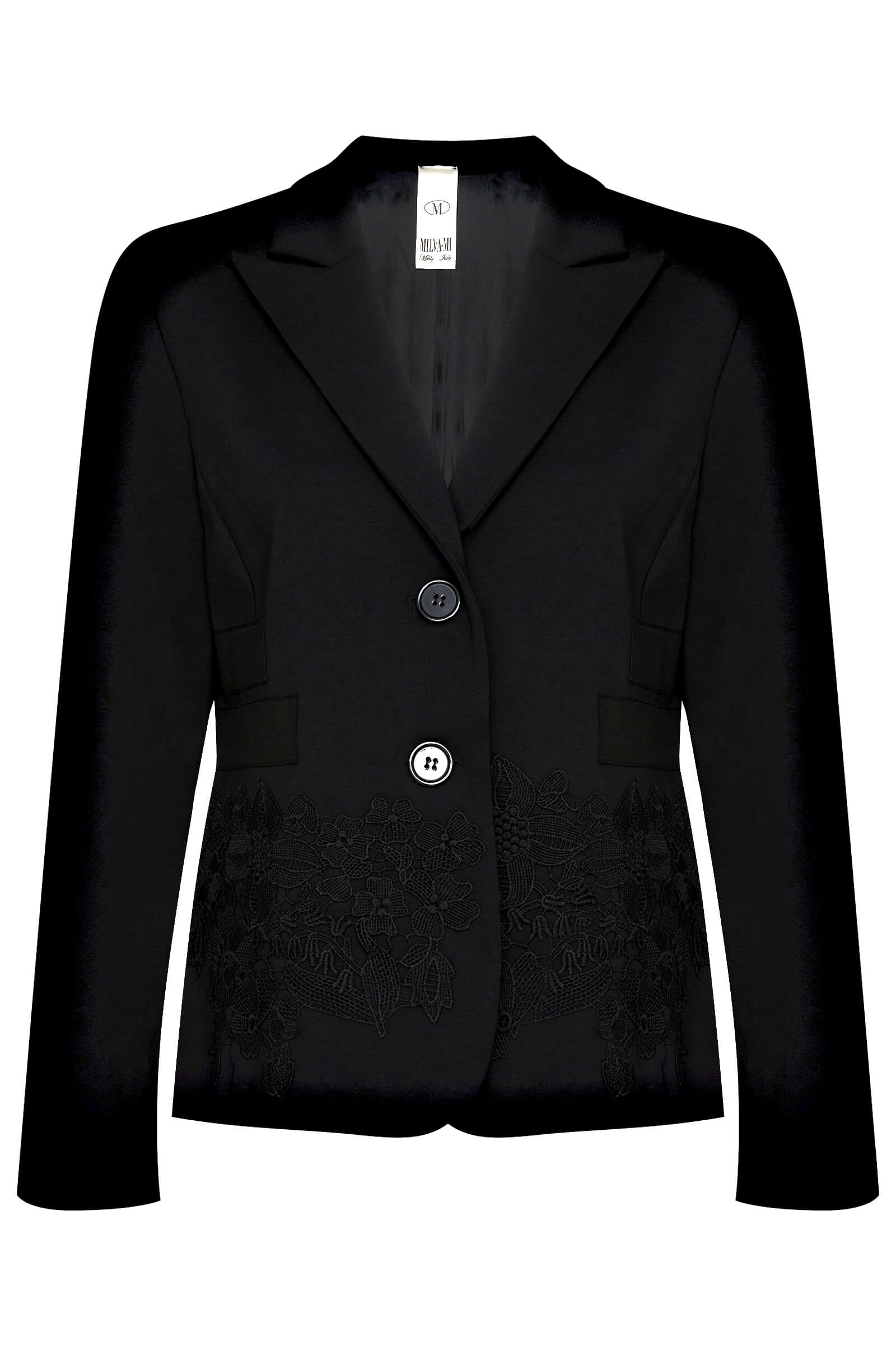 Жакет из поливискозы с кружевом Бренд Milva Mi