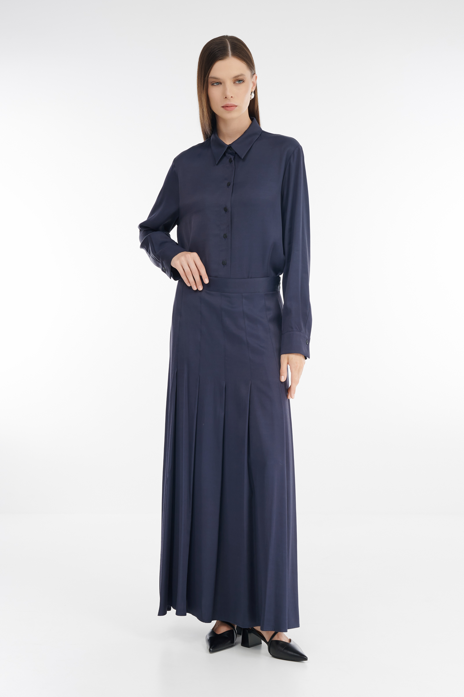 Юбка в крупную складку Бренд Sarah Pacini