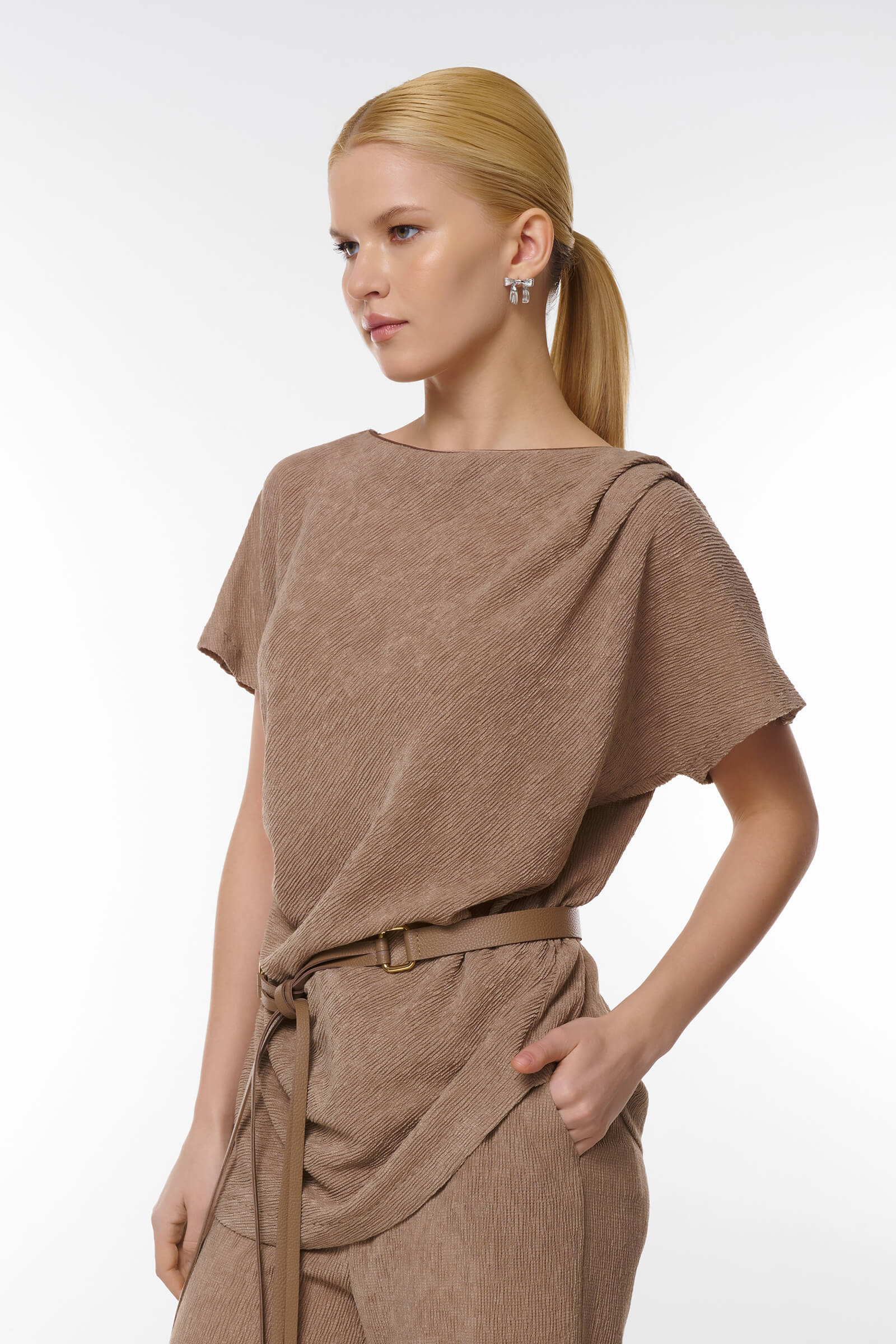 Блузка с драпировкой Бренд Caterina Leman