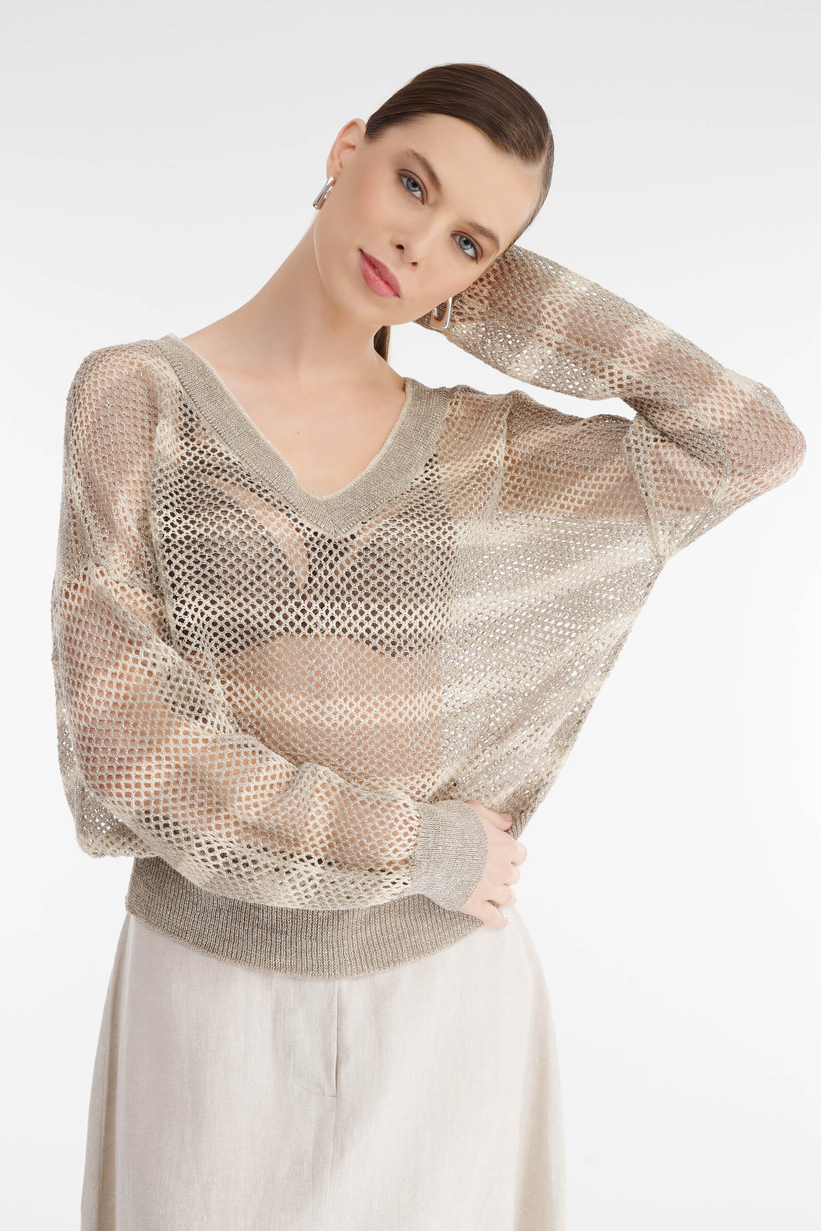 Пуловер с длинным рукавом Бренд Sarah Pacini