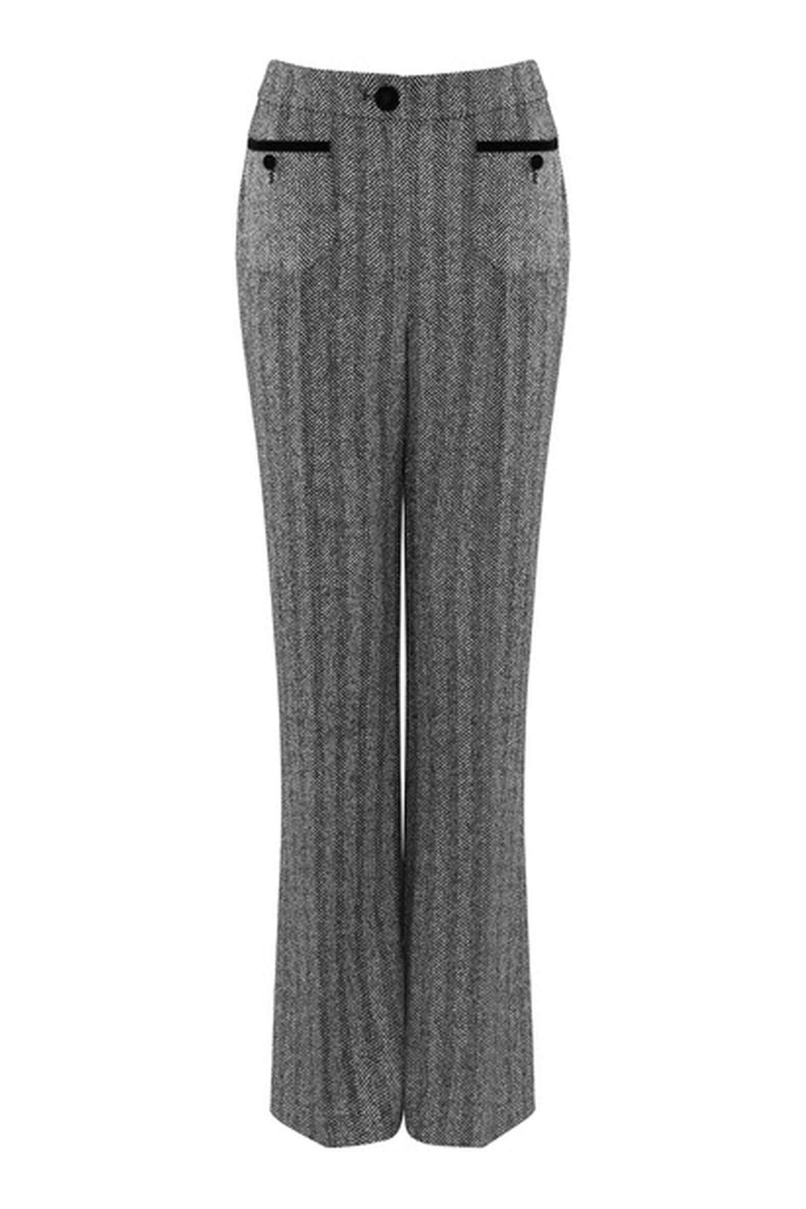 Прямые брюки с принтом «елочка» Бренд Caterina Leman