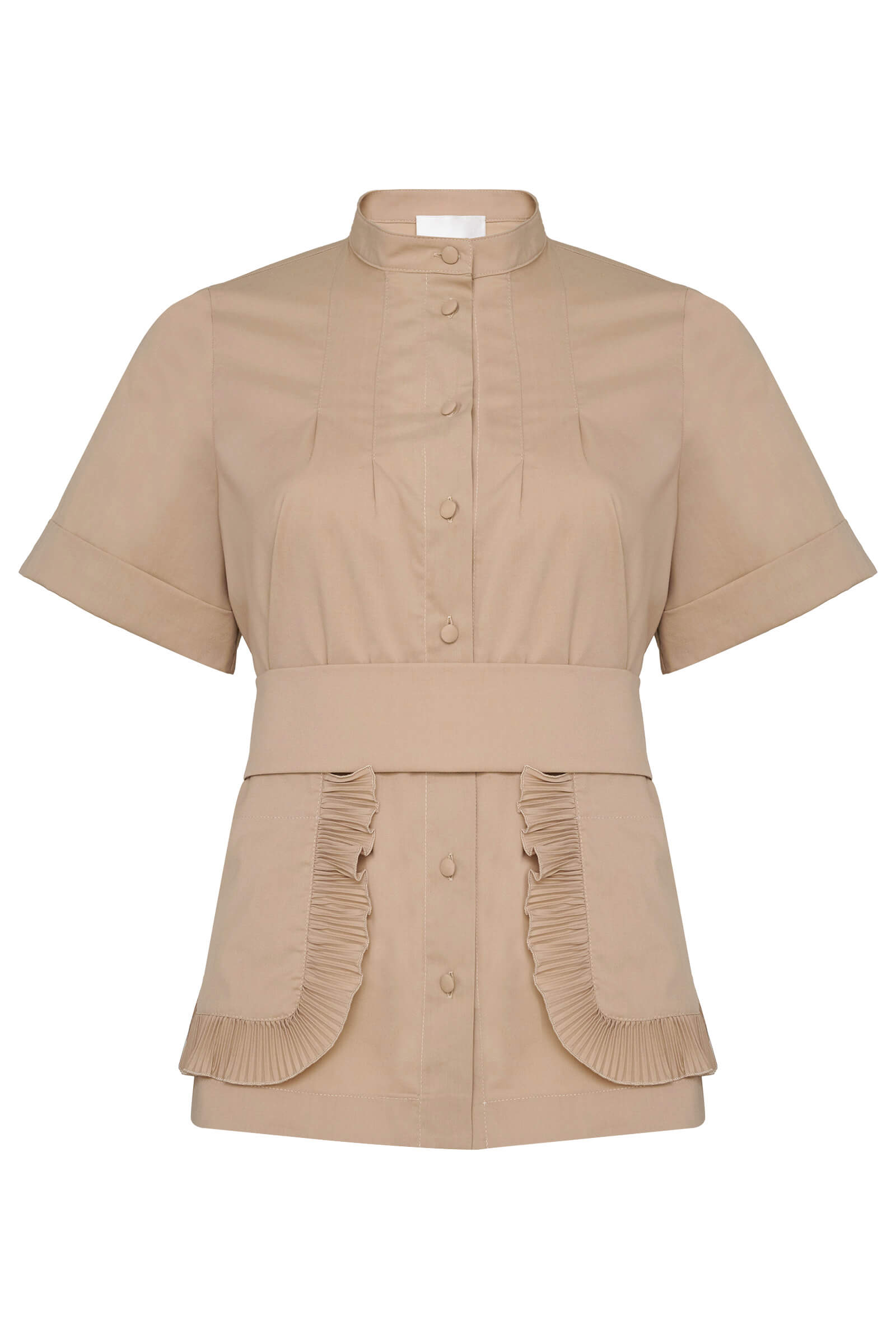 Блузка с поясом и оборками Бренд Milva Mi