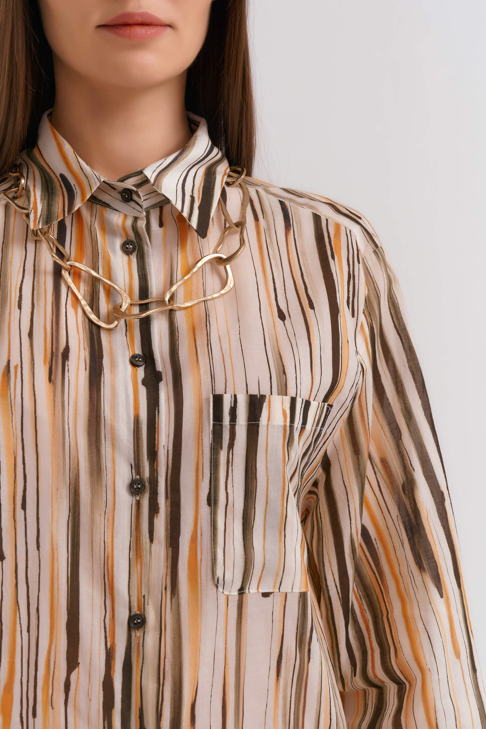 Рубашка с абстрактным принтом Бренд Diana Gallesi