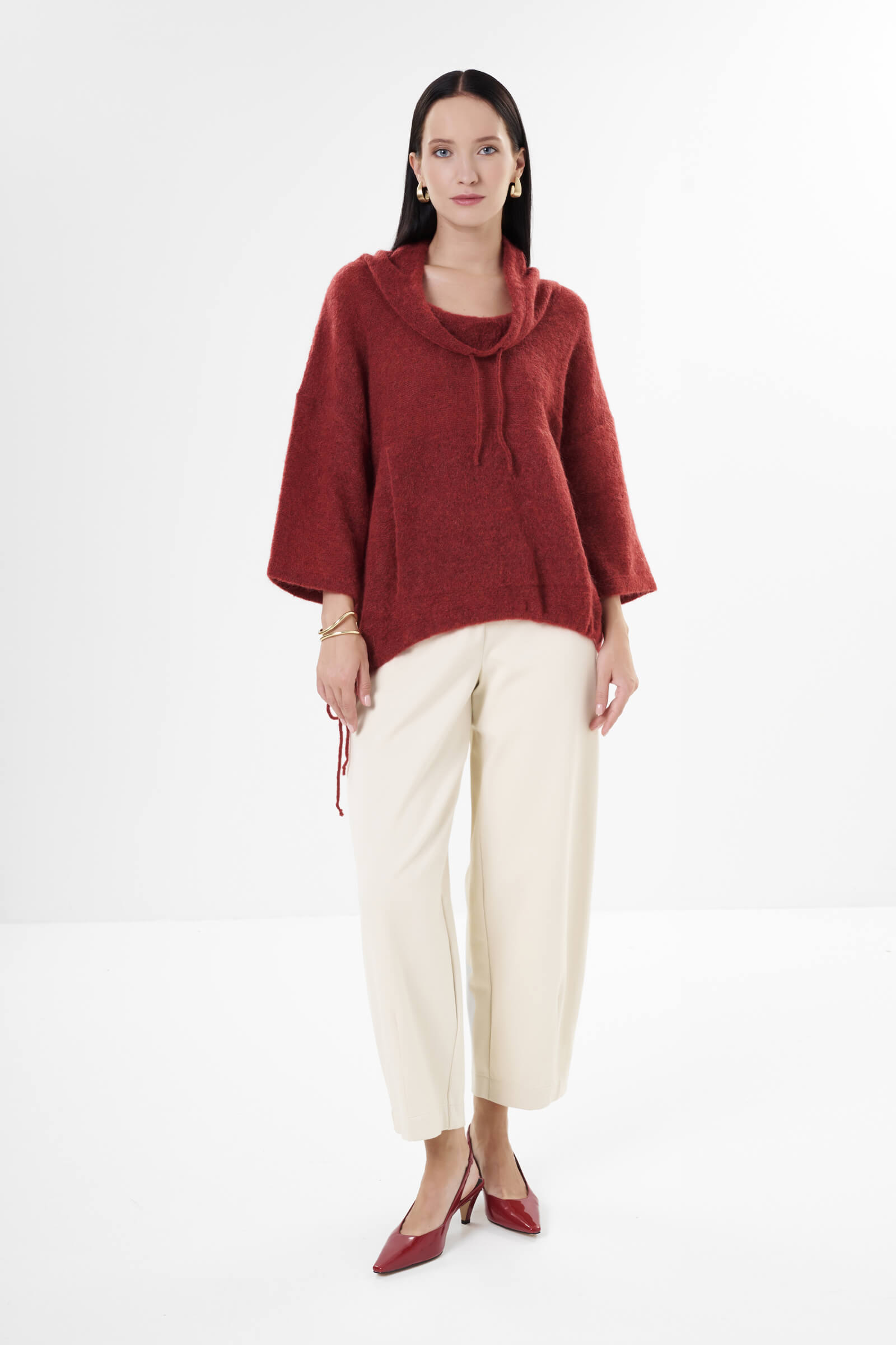 Джемпер из шерсти и мохера Бренд Sarah Pacini