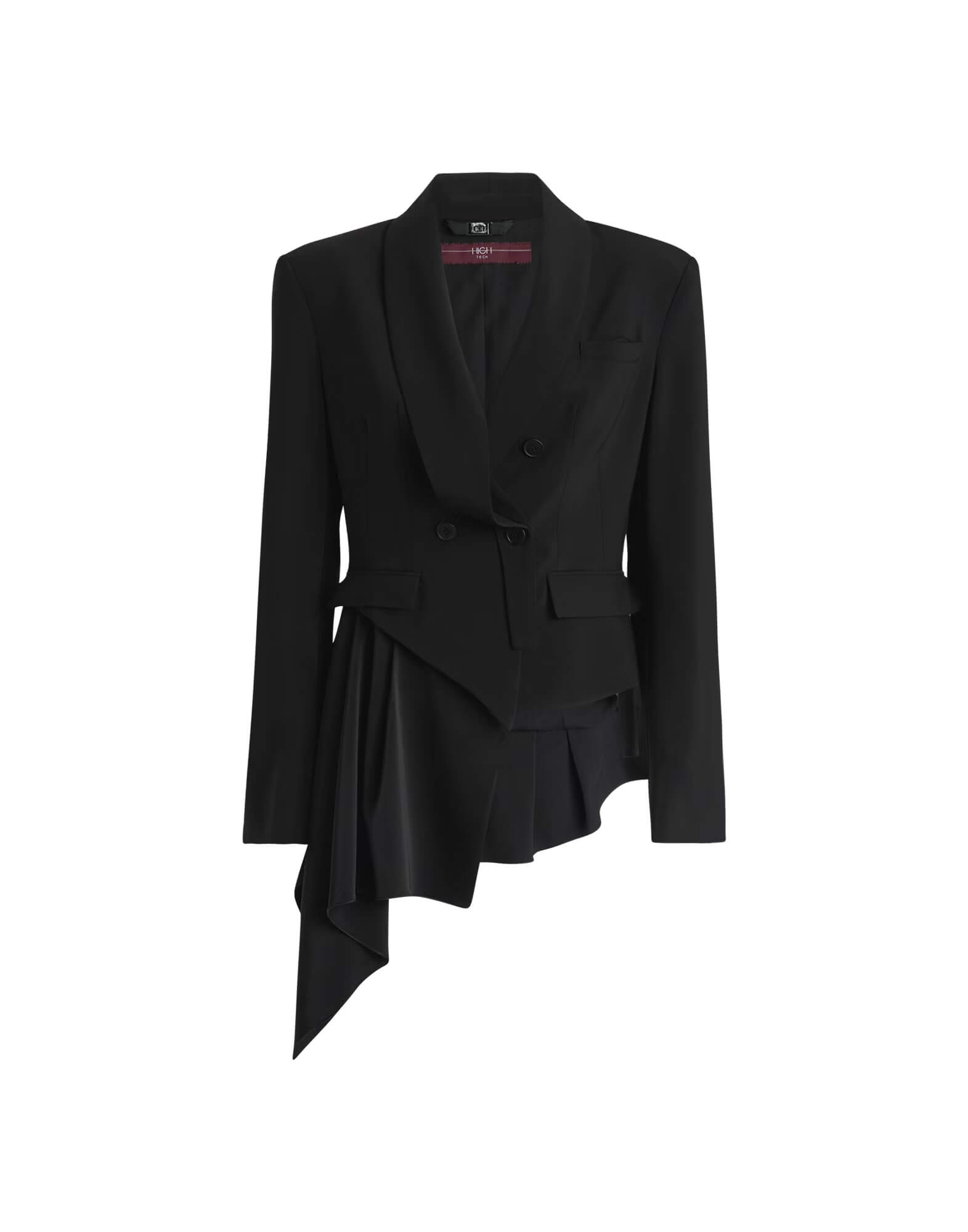 Жакет с асимметричной плиссировкой Бренд High