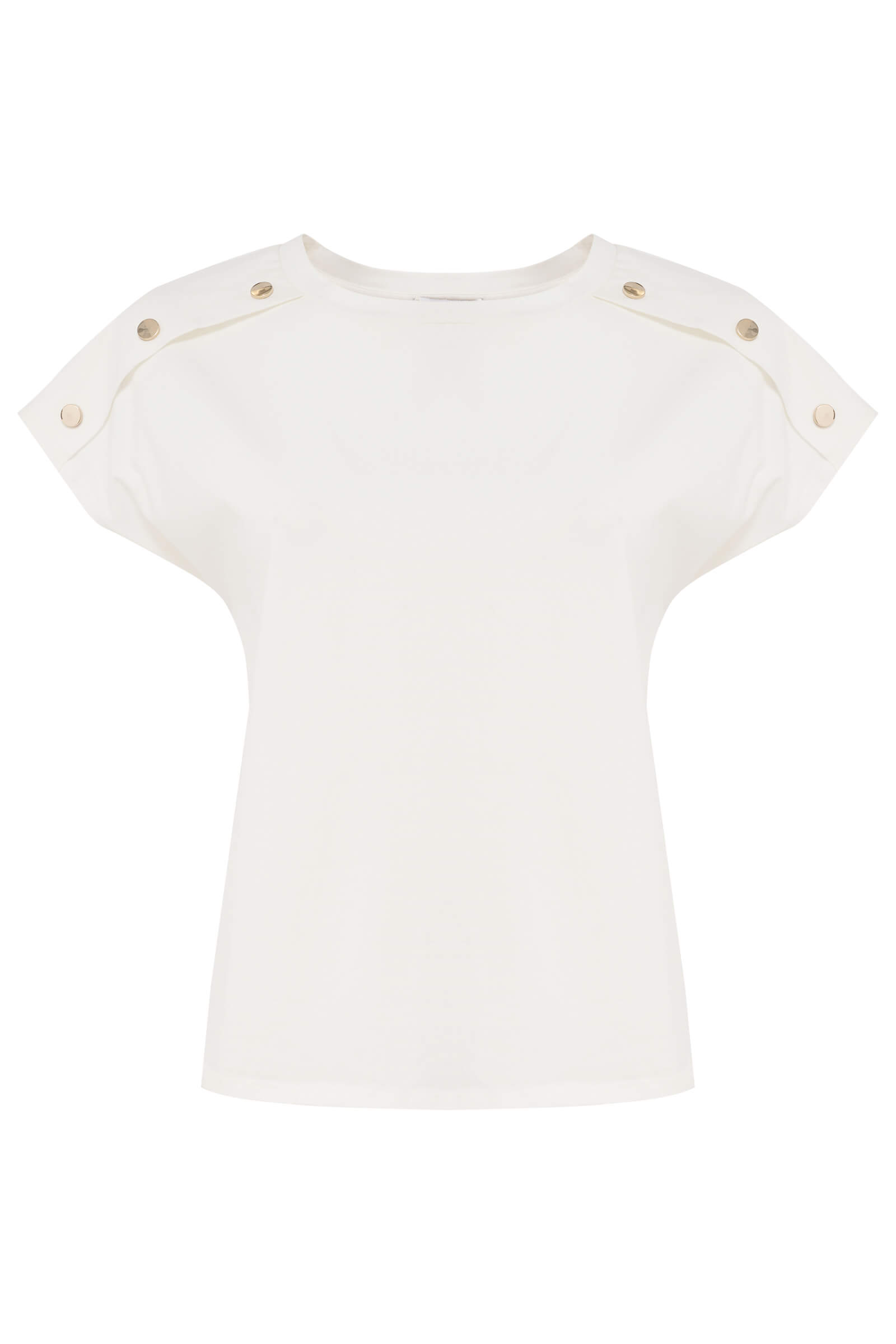 Хлопковая футболка с заклепками Бренд Diana Gallesi