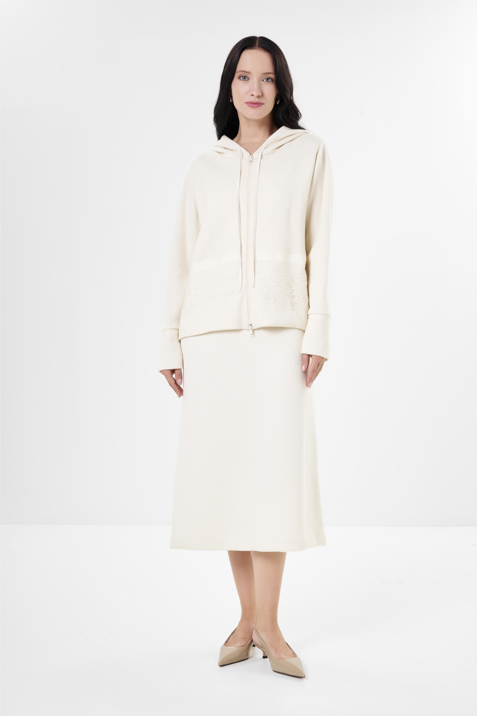 Кардиган из поливискозы с кружевом Бренд Milva Mi