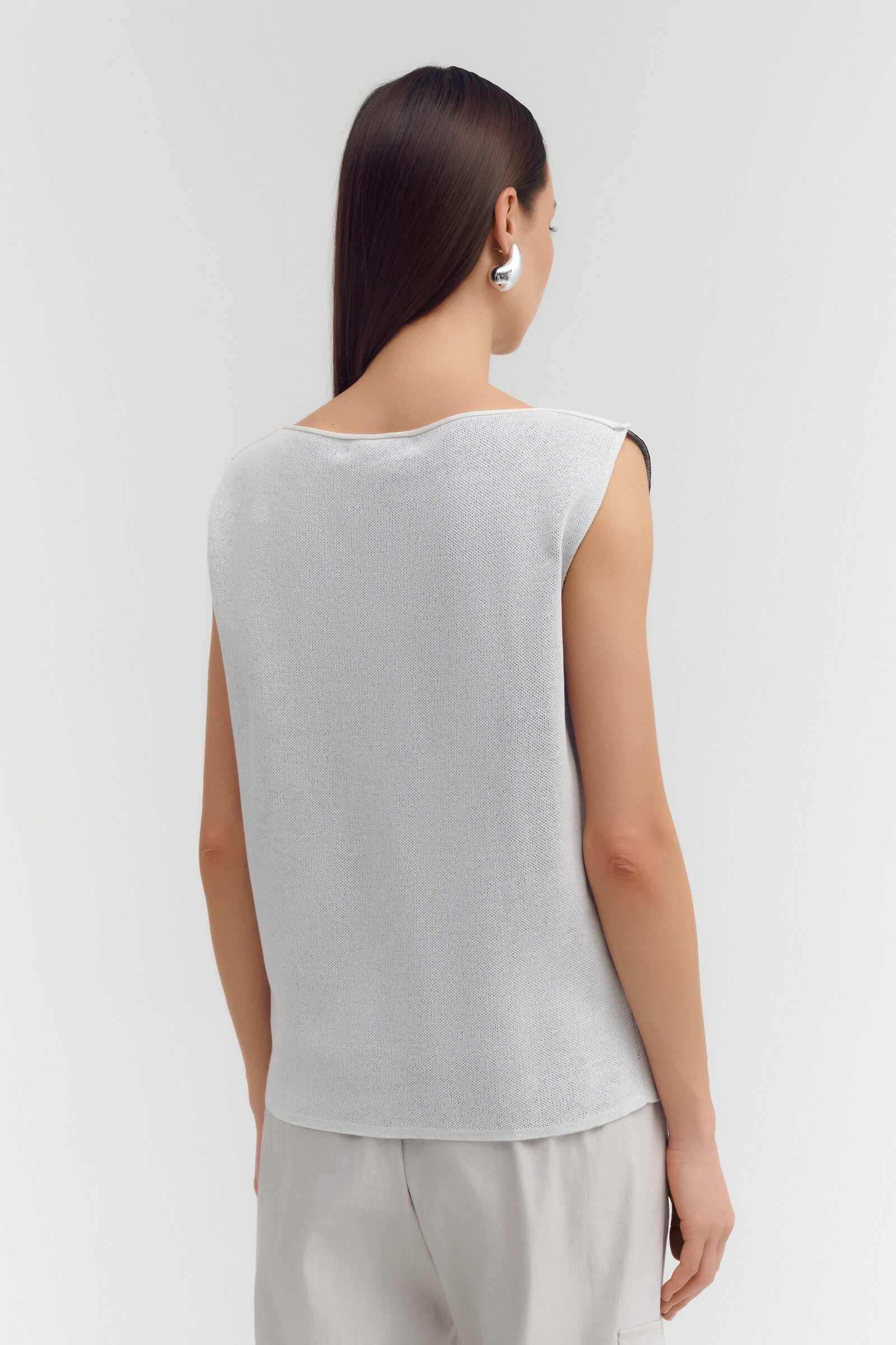 Трикотажный топ с цветочным узором Бренд Sarah Pacini