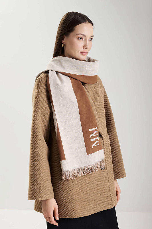 Палантин из хлопка и шерсти Бренд MM