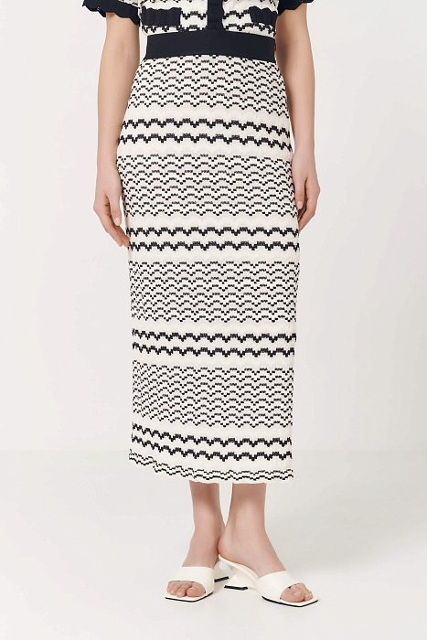 Трикотажная юбка с узором Бренд Caterina Leman